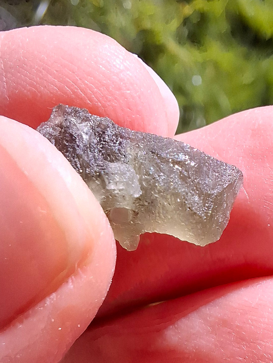DRILLED, Moldavite Piece, 1.07g, Tektite (Ref: D17)