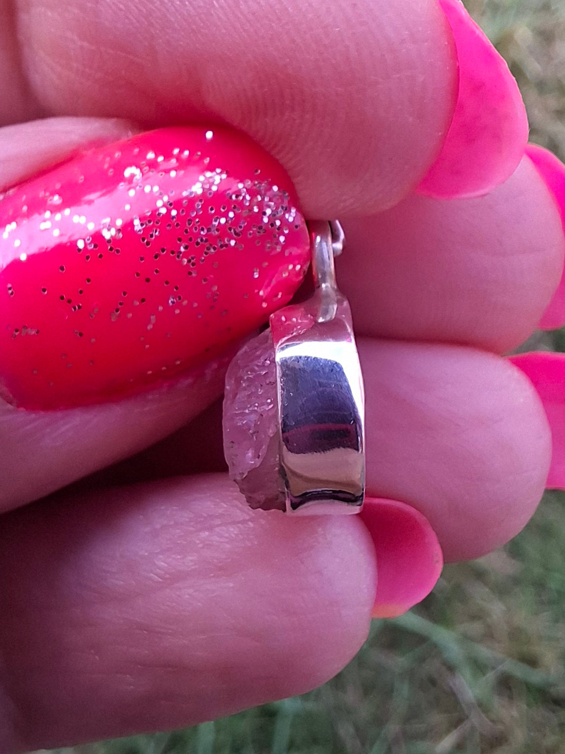 Pink Tourmaline Pendant, 925 Silver, Crystal (Ref: PT89)