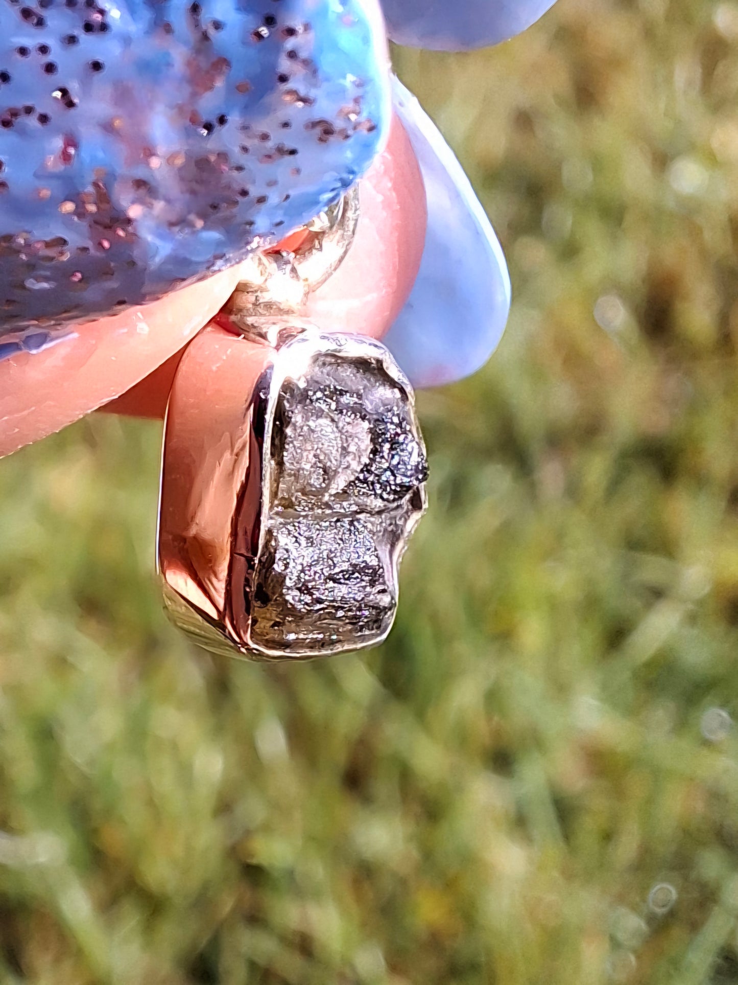 Moldavite Pendant, 925 Silver, Tektite (Ref: P44)