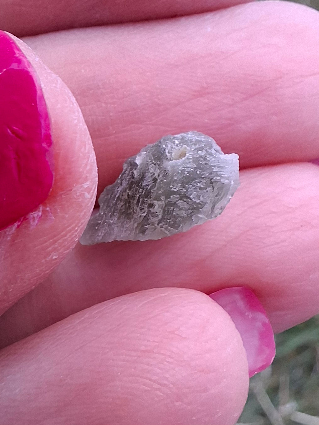 Moldavite Piece, SNOWFLAKE, FROSTED, BRUSNA, 0.50g, Tektite (Ref: 1498)