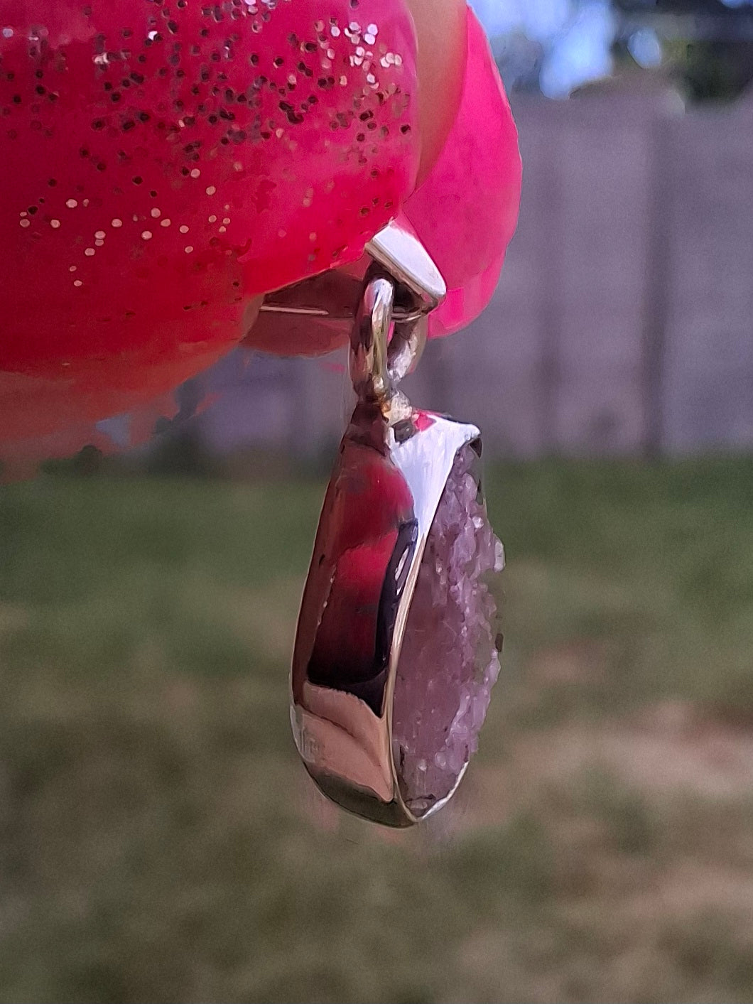 Pink Tourmaline Pendant, 925 Silver, Crystal (Ref: PT30)
