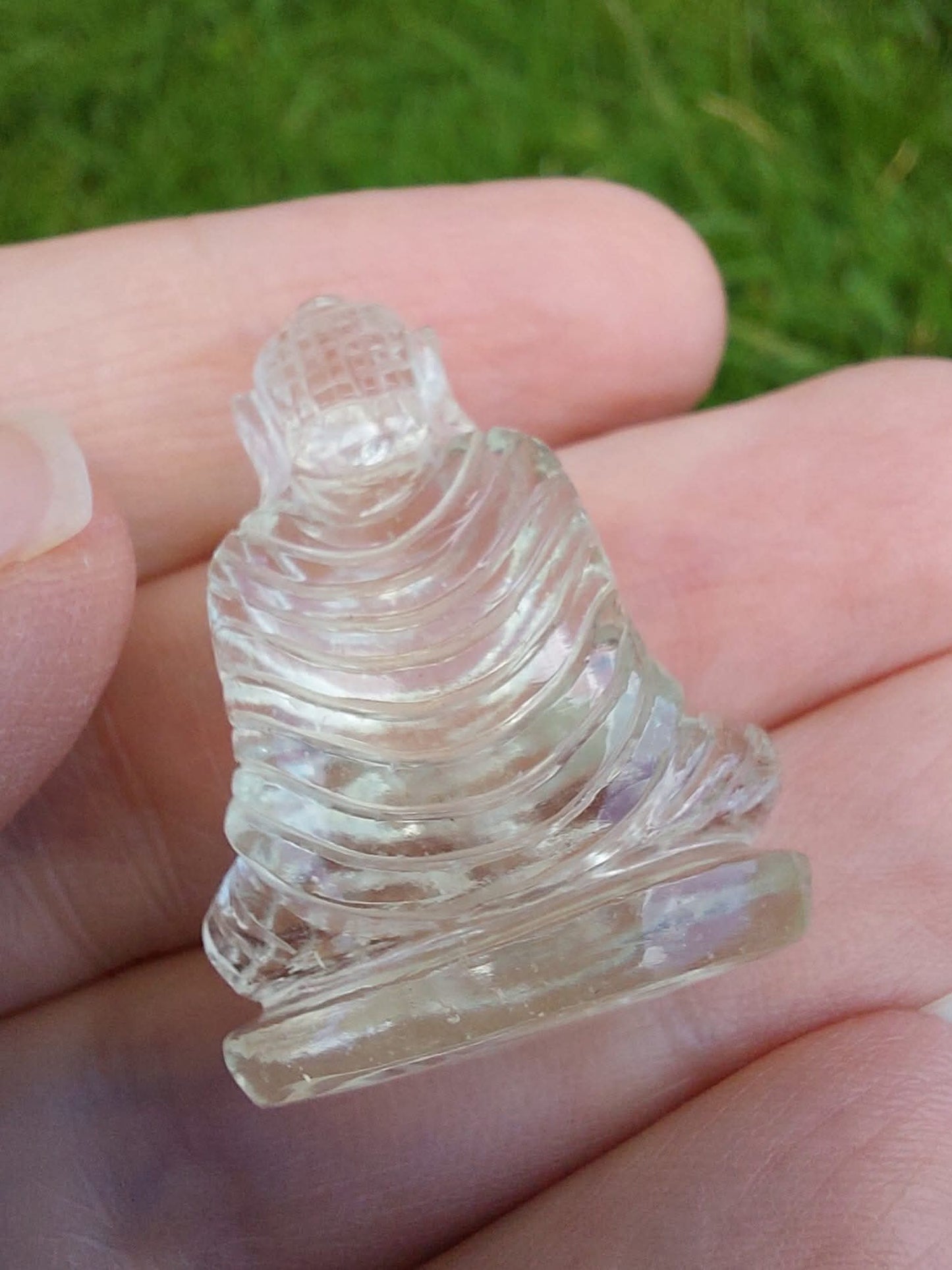 Libyan Desert Glass BUDDHA Carving, 7.56g, Tektite (Ref: LDG B0)