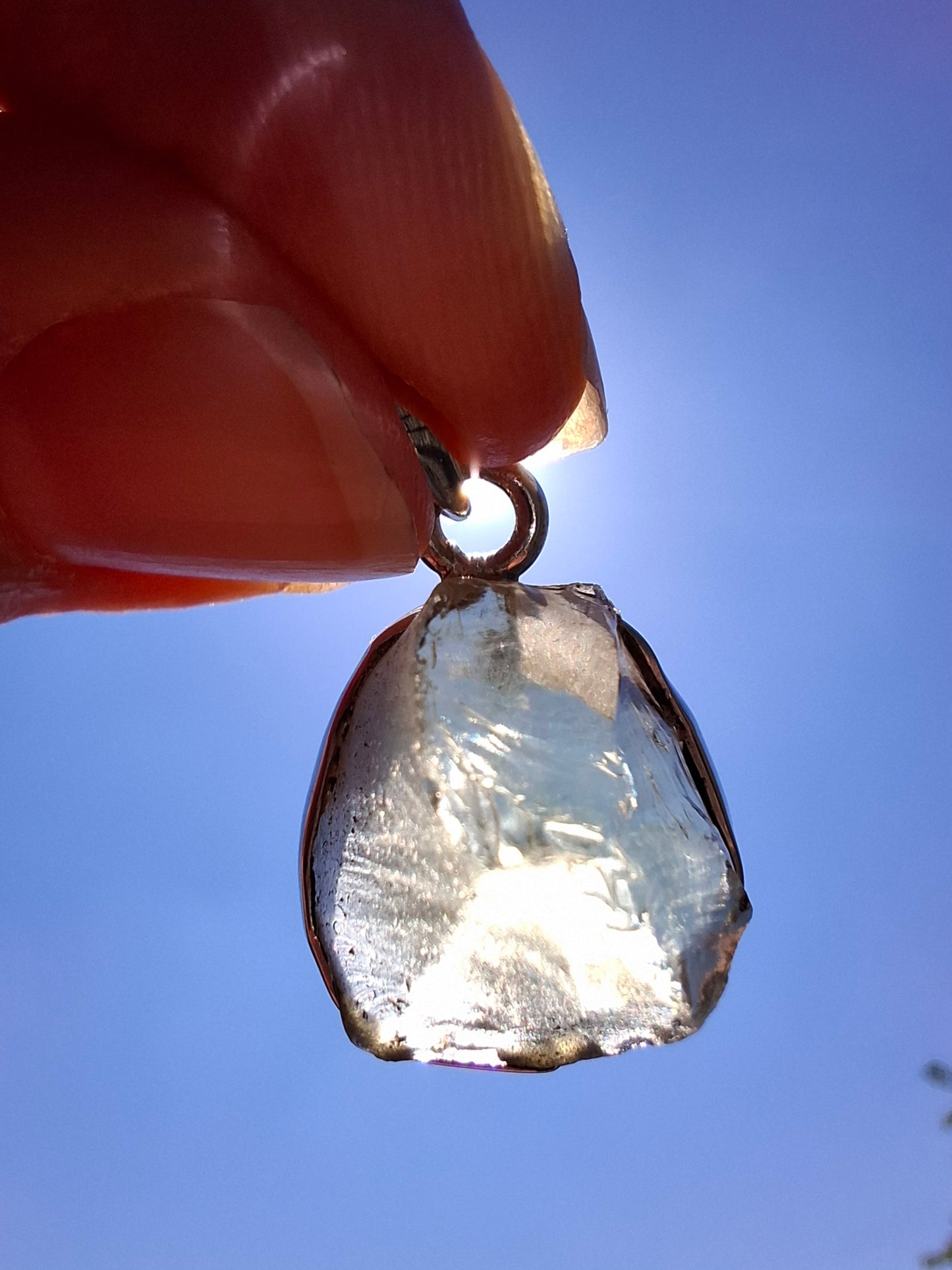 Libyan Desert Glass Pendant, 925 Silver, Tektite (Ref: LP76)