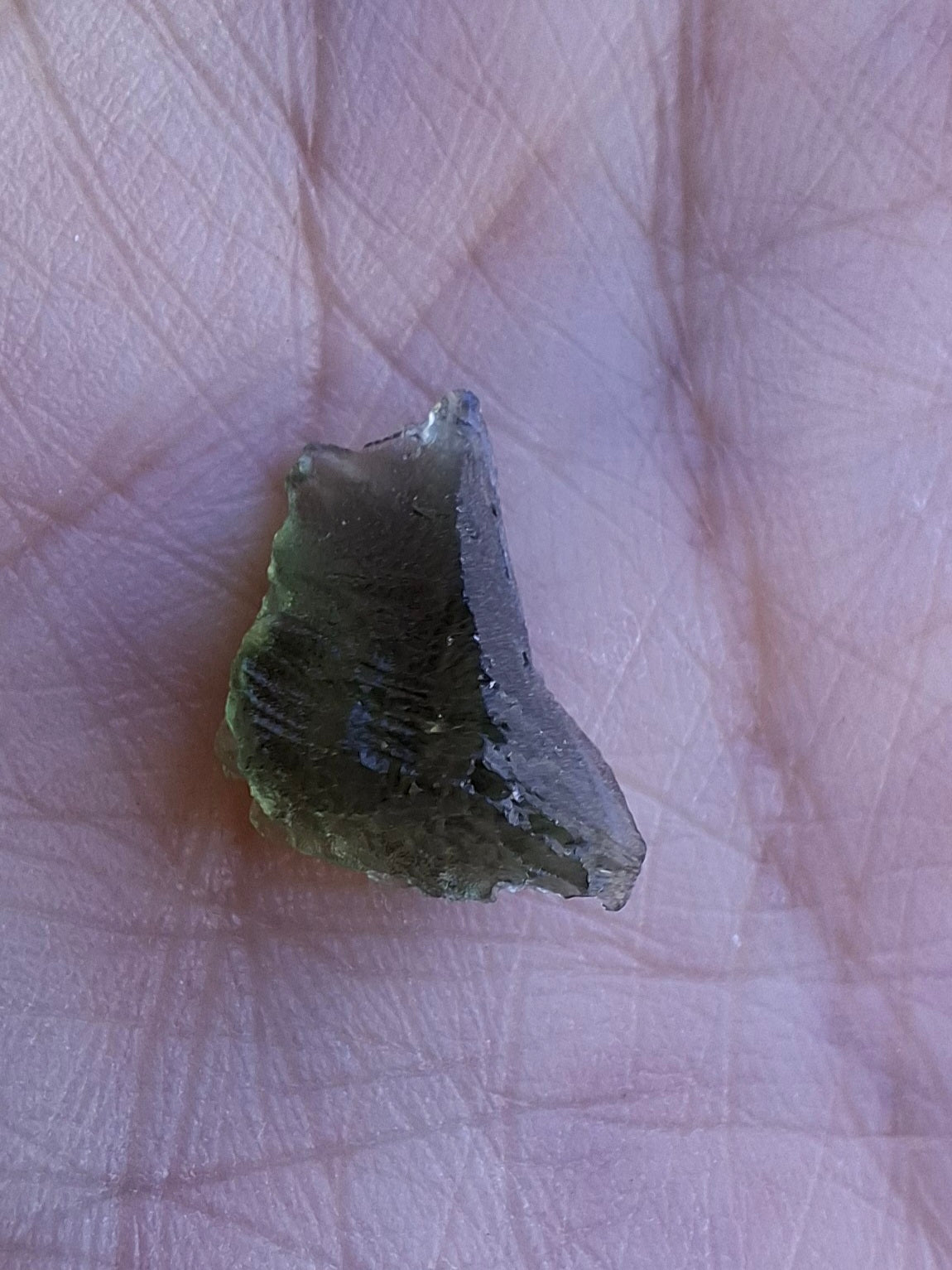Moldavite Piece, 0.82g, Tektite (Ref: 1456)