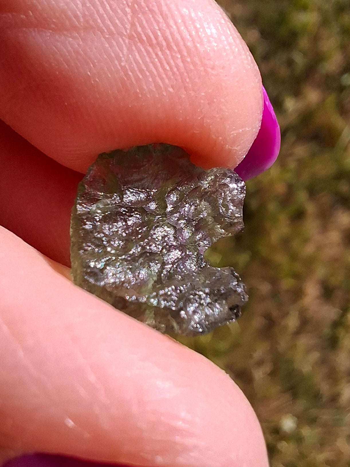 Moldavite Piece, 0.59g, Tektite (Ref: 1428)