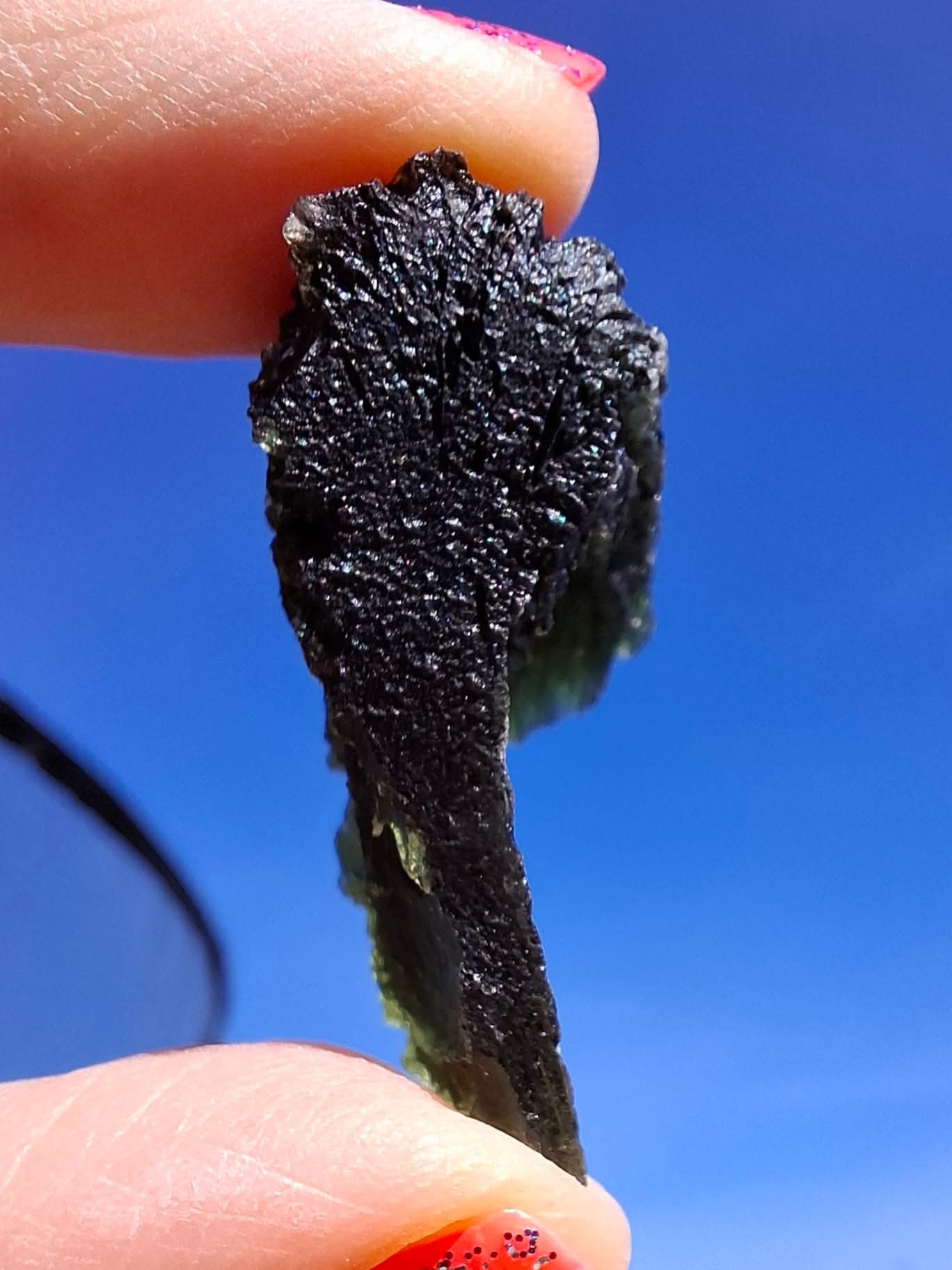 Moldavite Piece, SLAVCE, 13.52g, Tektite (Ref: 1178)