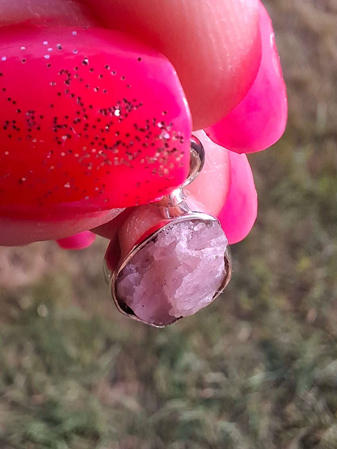 Pink Tourmaline Pendant, 925 Silver, Crystal (Ref: PT91)