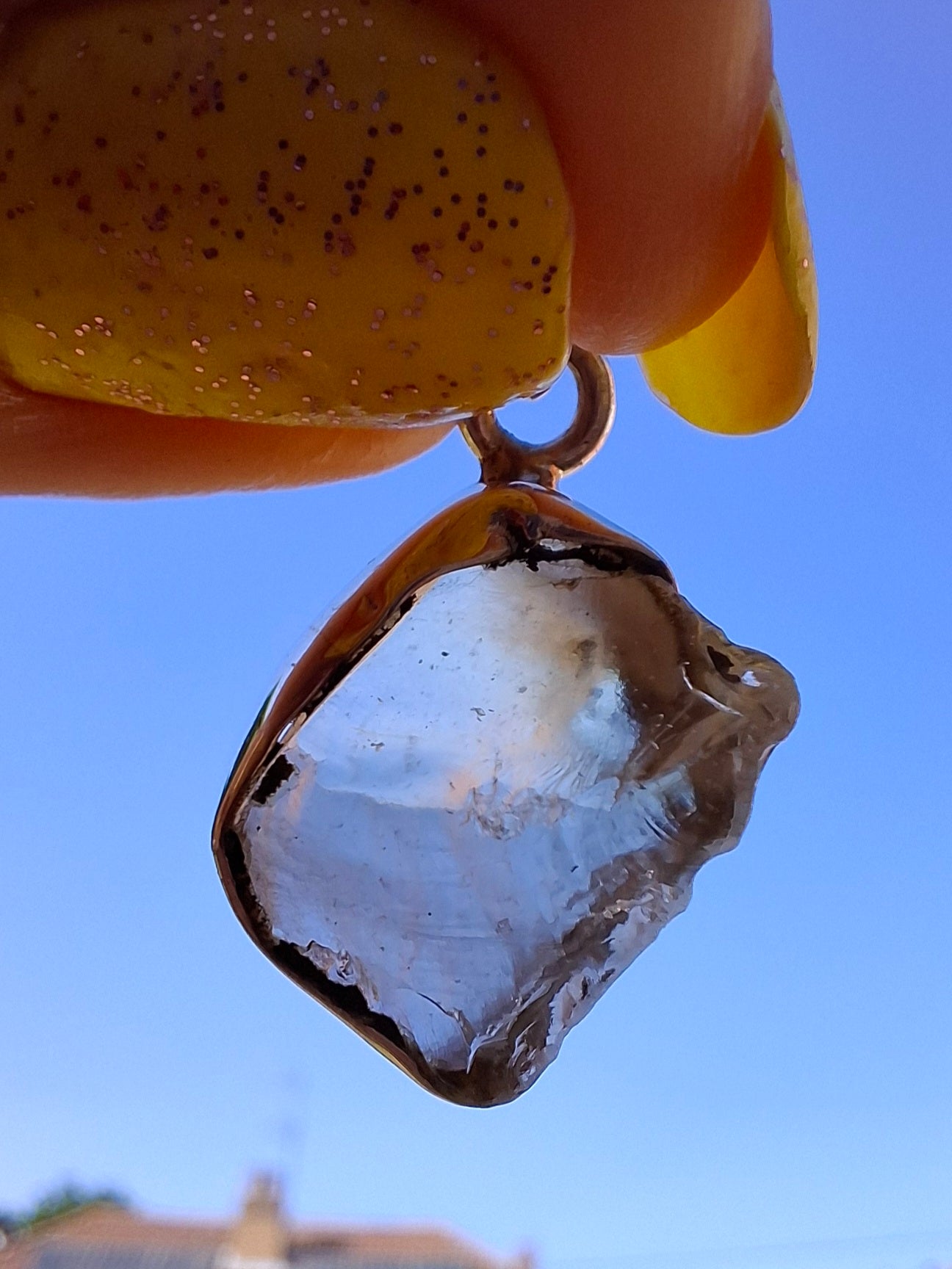 Libyan Desert Glass Pendant, 925 Silver, Tektite (Ref: LP113)