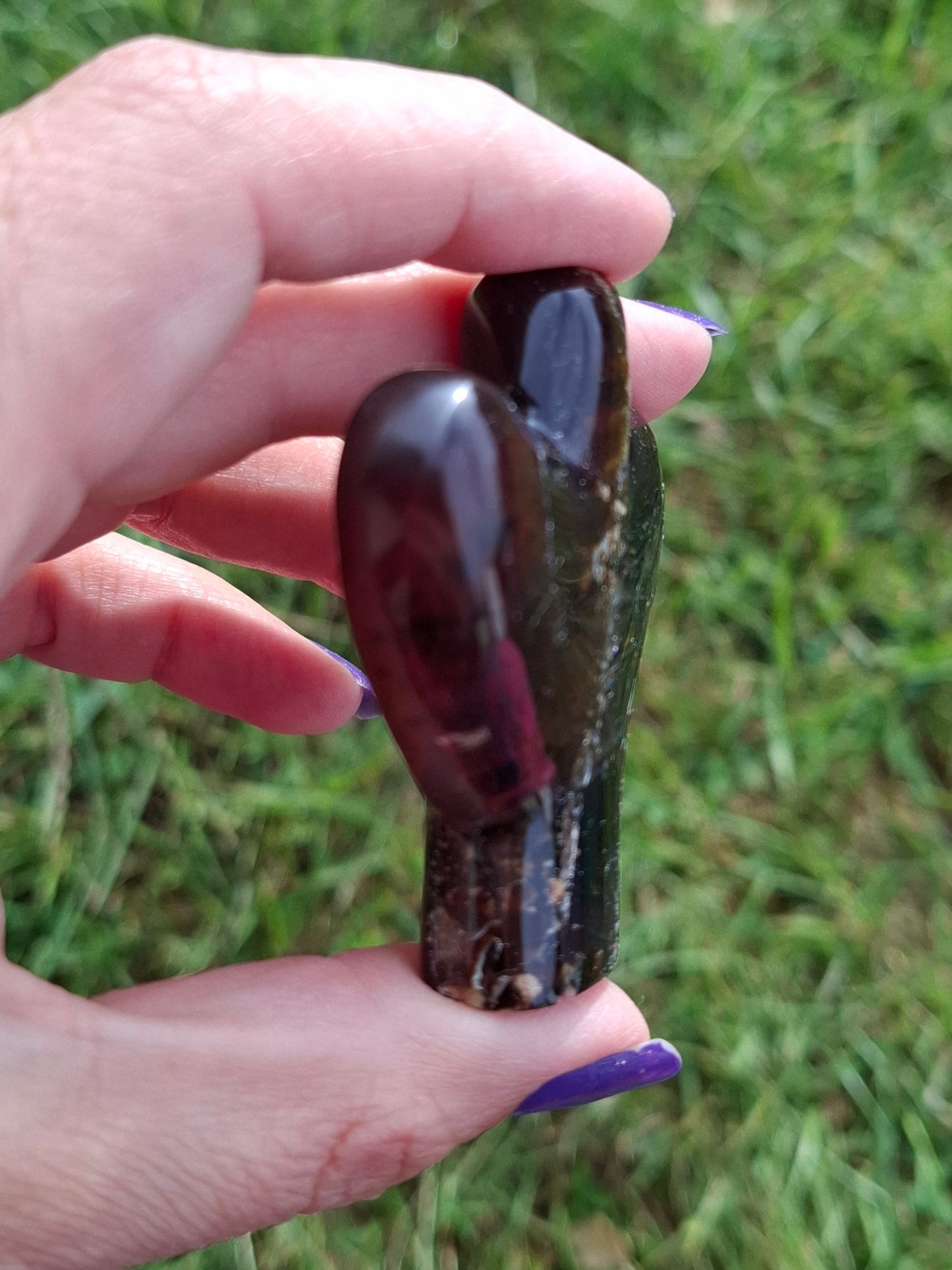 Red Amber Angel, 22.65, Carving, Fossil (Ref: AA3)