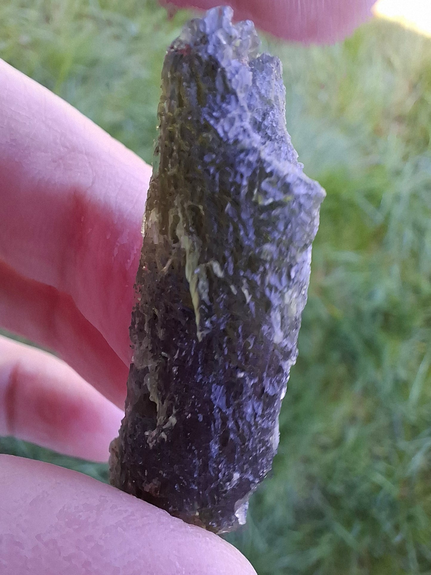 Moldavite Piece, NESMEN, 8.47g, Tektite (Ref: 1372)