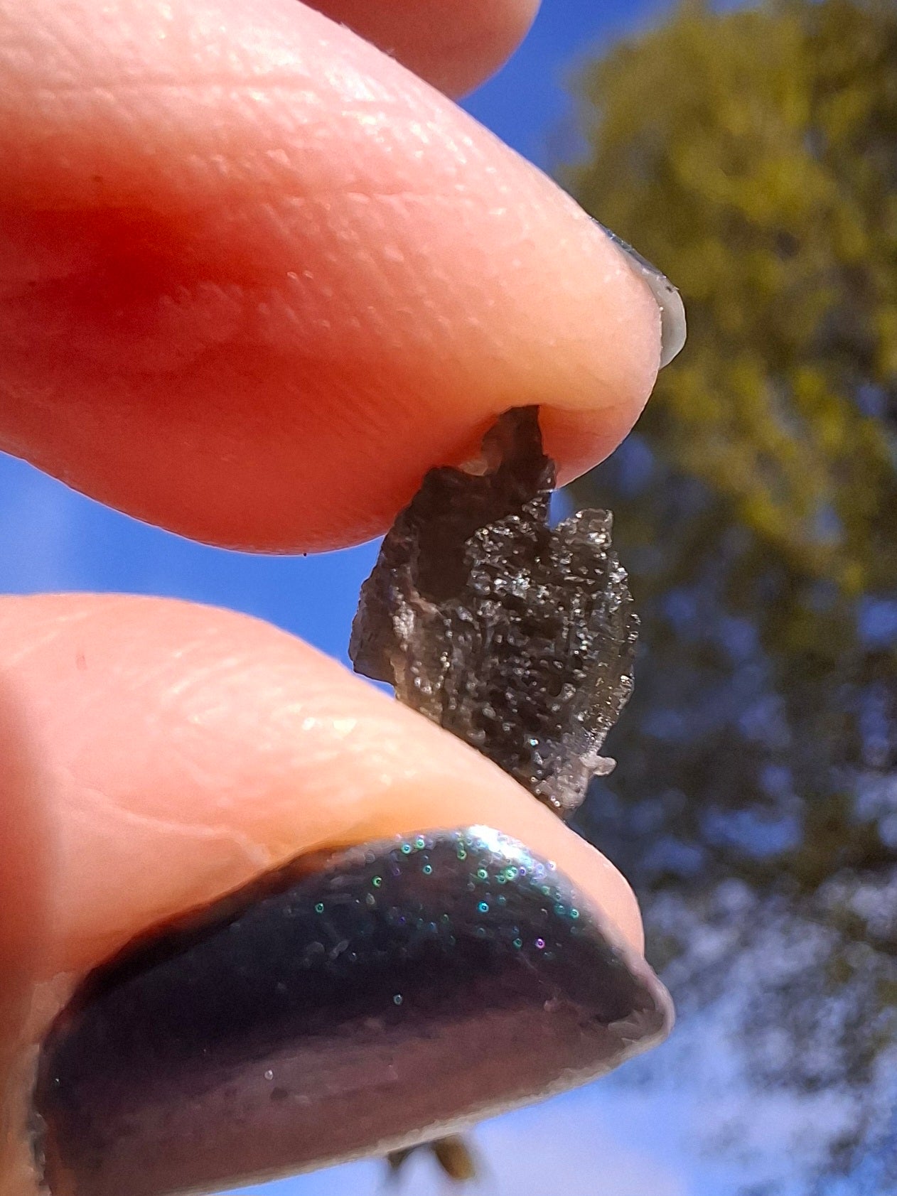 Moldavite Piece, 0.50g, Tektite (Ref: 1395)