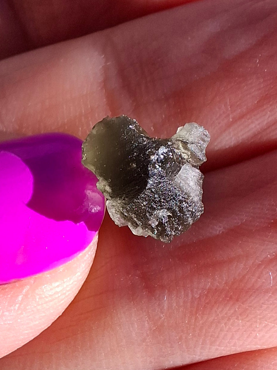 Moldavite Piece, 0.53g, Tektite (Ref: 1446)