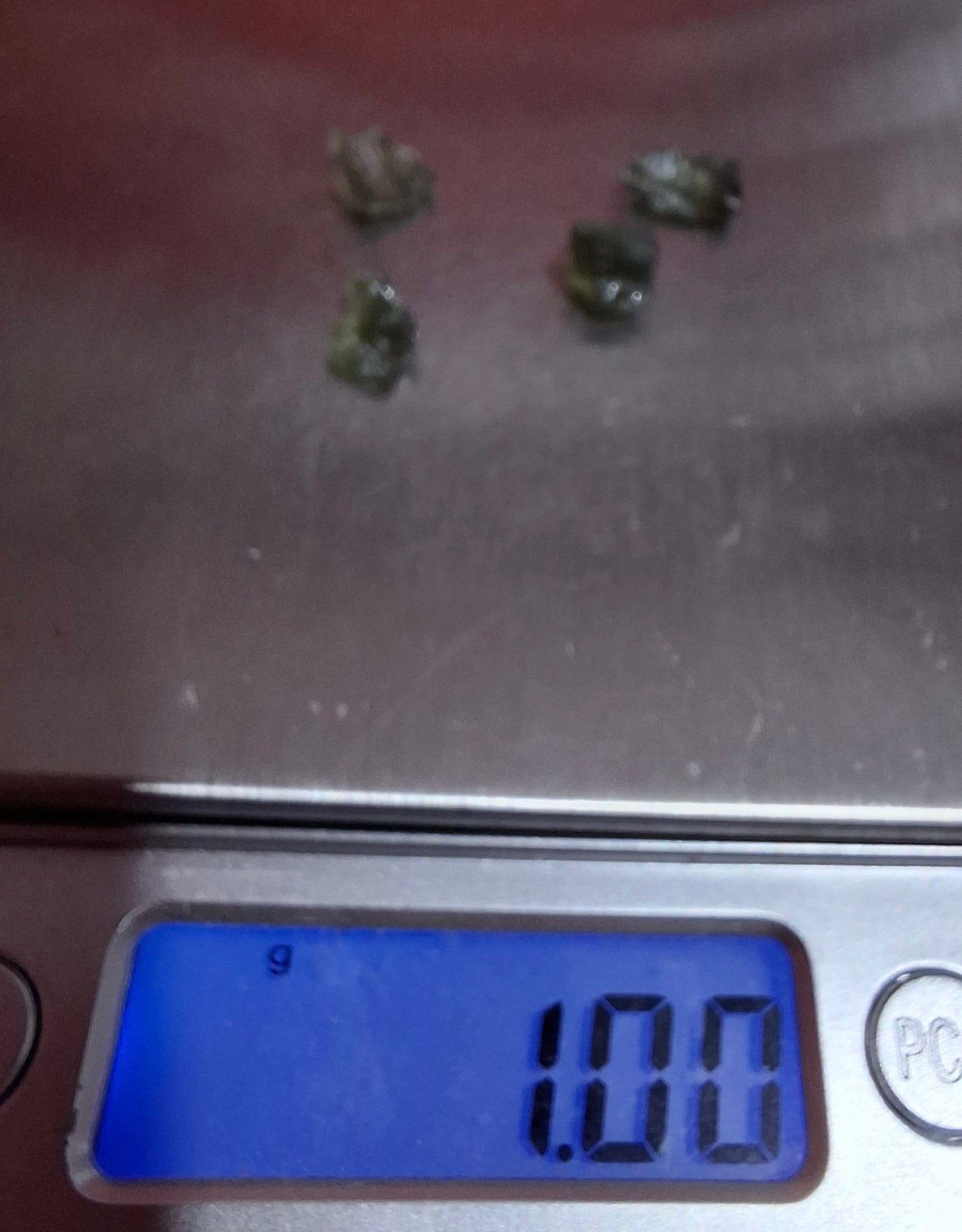 Moldavite chip Bundle, 1g, 4 pcs, Tektite (MB35)