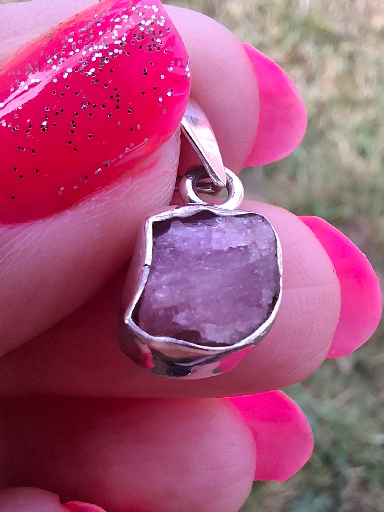 Pink Tourmaline Pendant, 925 Silver, Crystal (Ref: PT82)