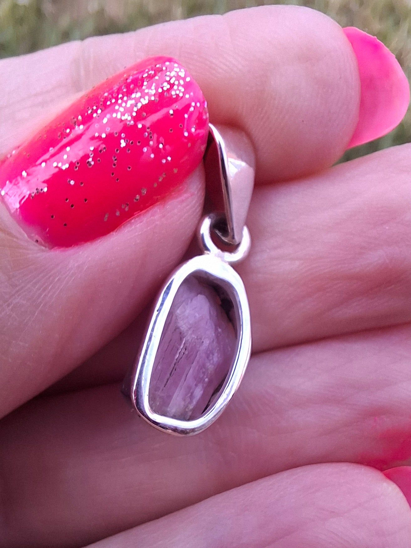 Pink Tourmaline Pendant, 925 Silver, Crystal (Ref: PT69)