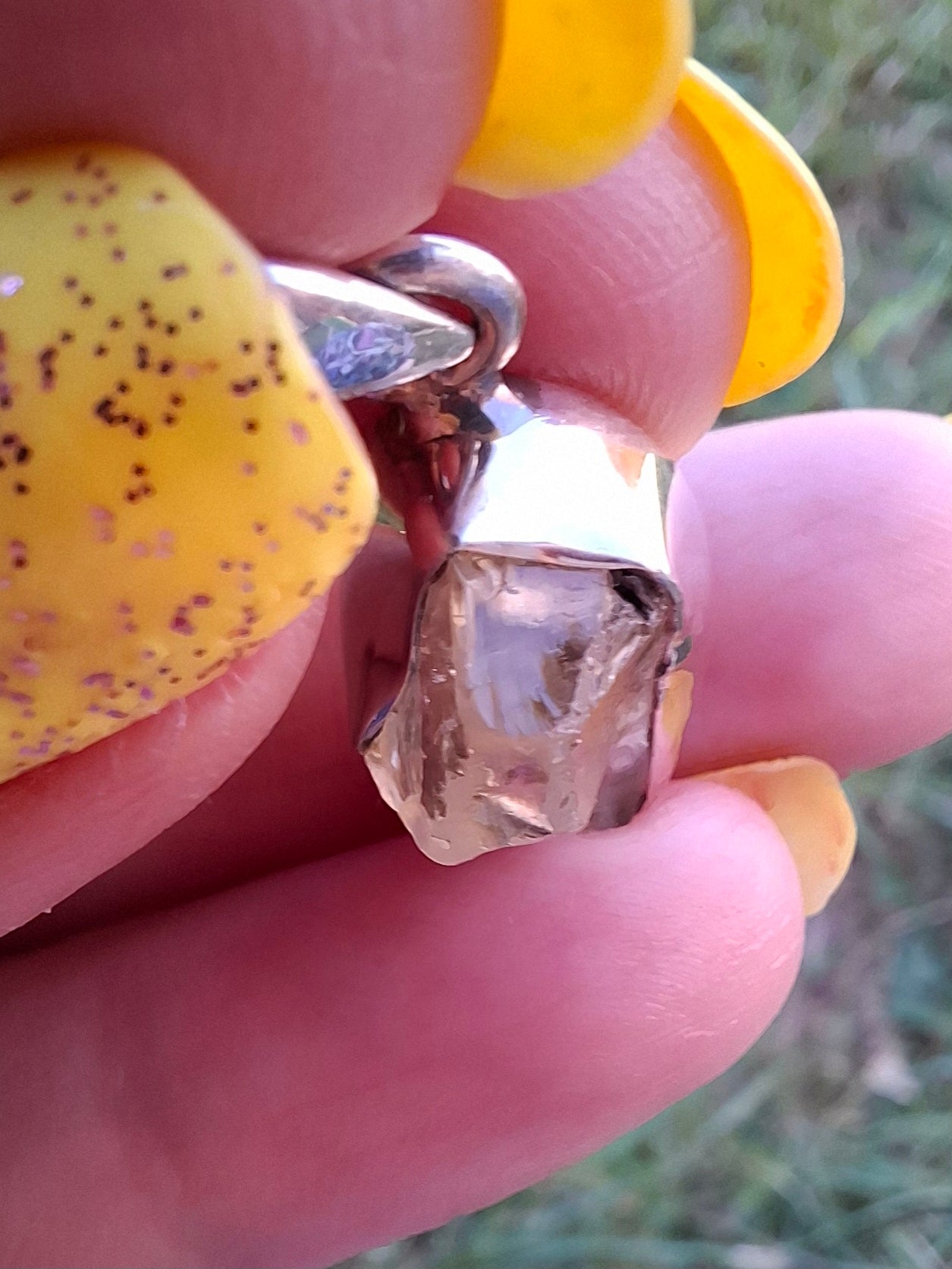 Libyan Desert Glass Pendant, 925 Silver, Tektite (Ref: LP97)