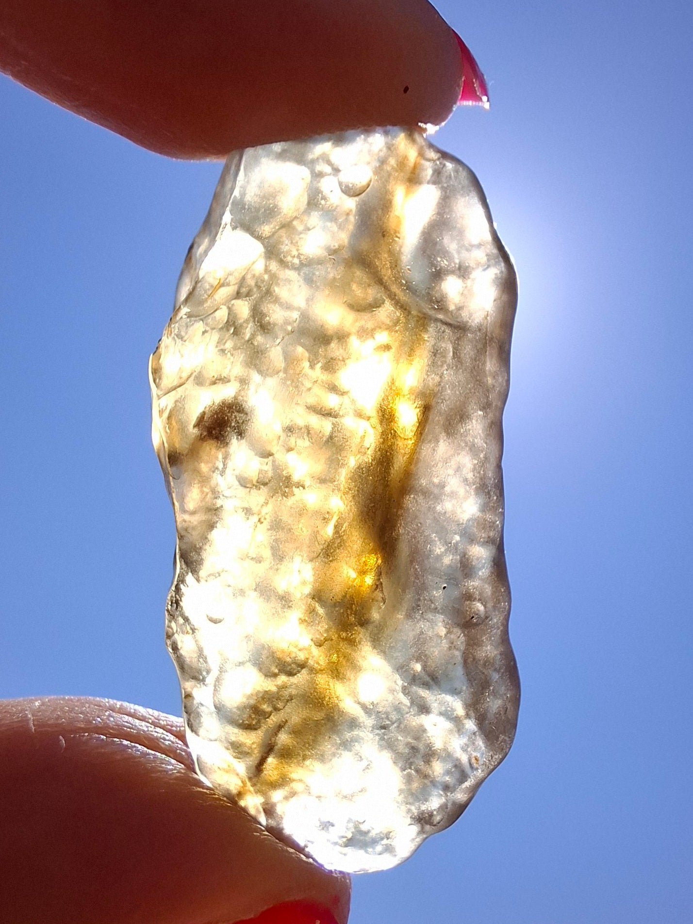 Libyan Desert Glass (darker) Piece, 8.76g, Tektite (Ref: L1367)