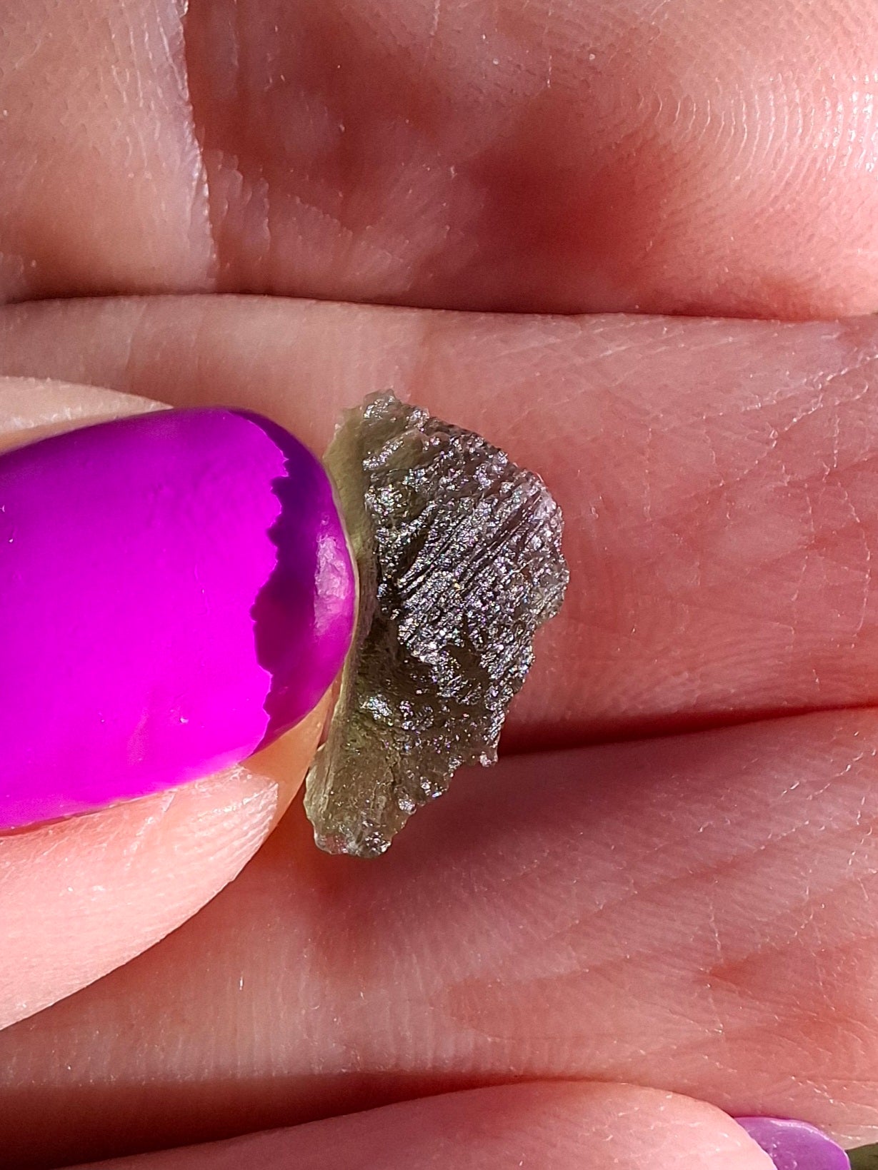Moldavite Piece, 0.51g, Tektite (Ref: 1450)