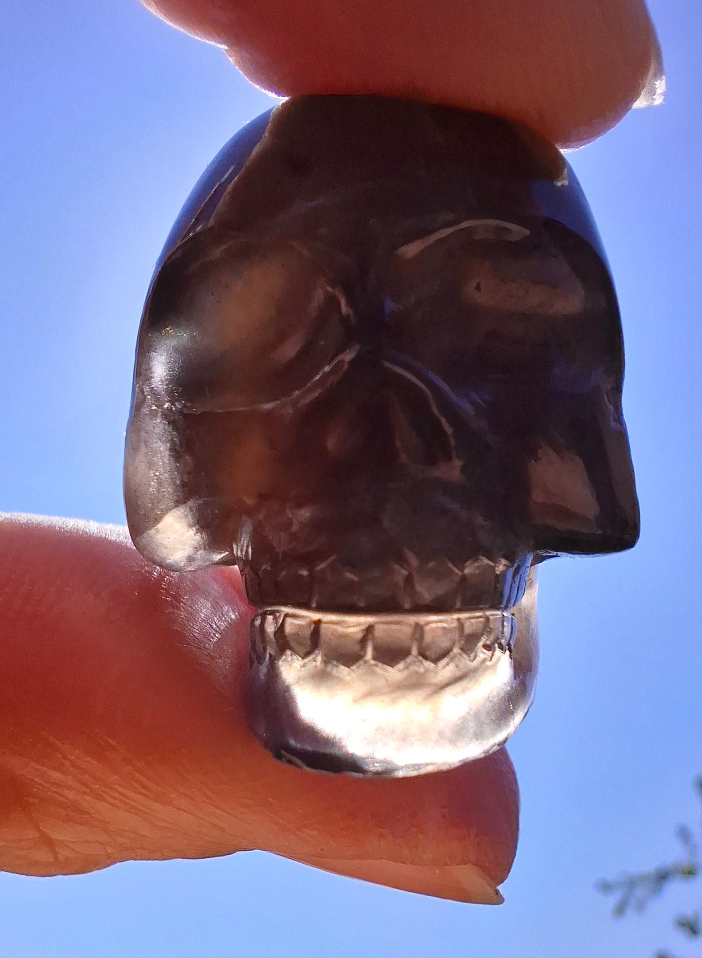 Agni Manitite SKULL Carving, 14.54g, Crystal (Ref: Ag S5)