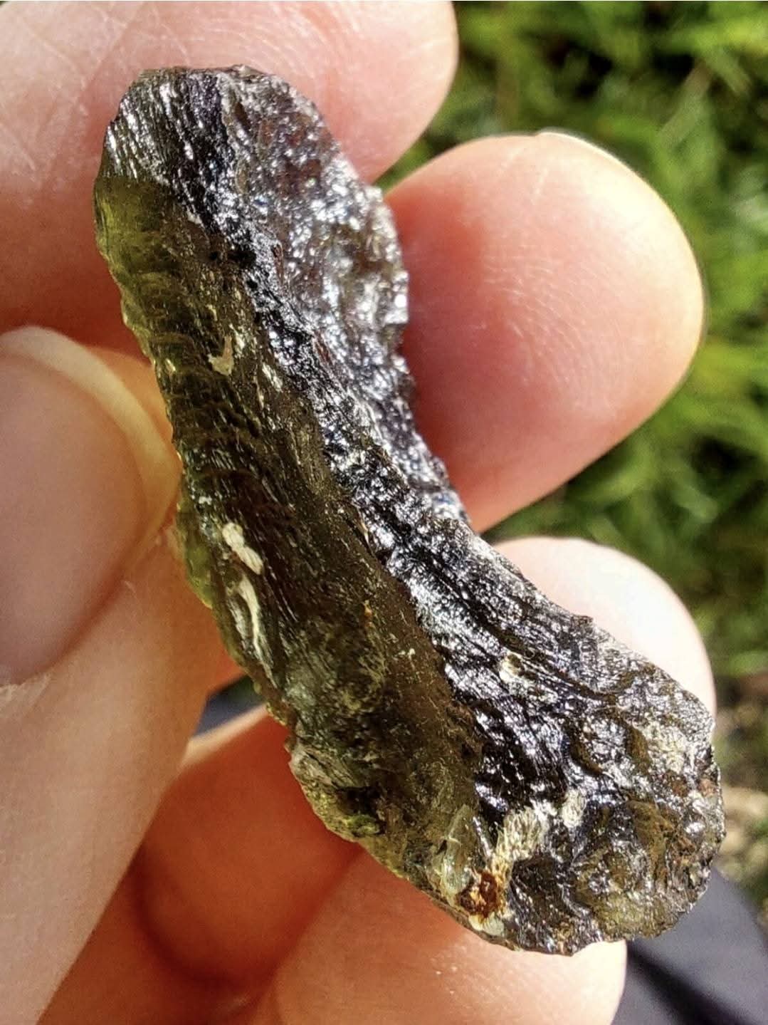 Moldavite Piece, CHLUM, 7.54g, Tektite (Ref: 1048)
