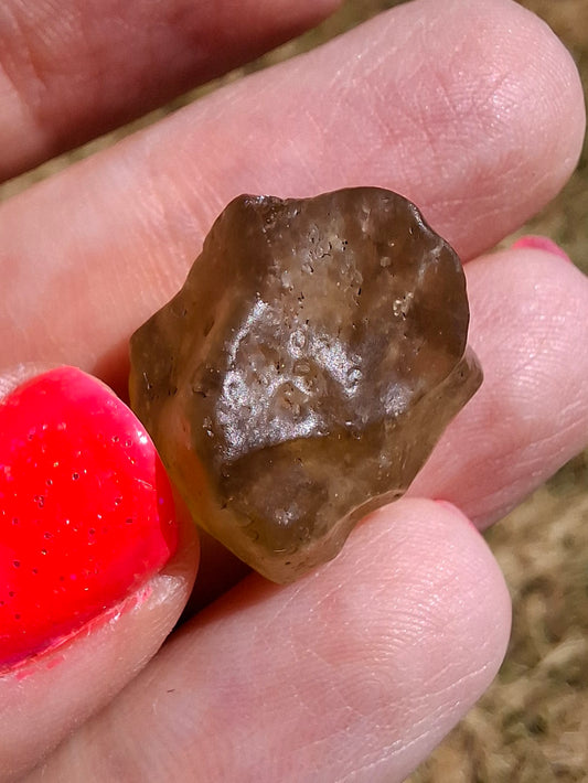 Libyan Desert Glass (darker) Piece, 4.92g, Tektite (Ref: L1364)