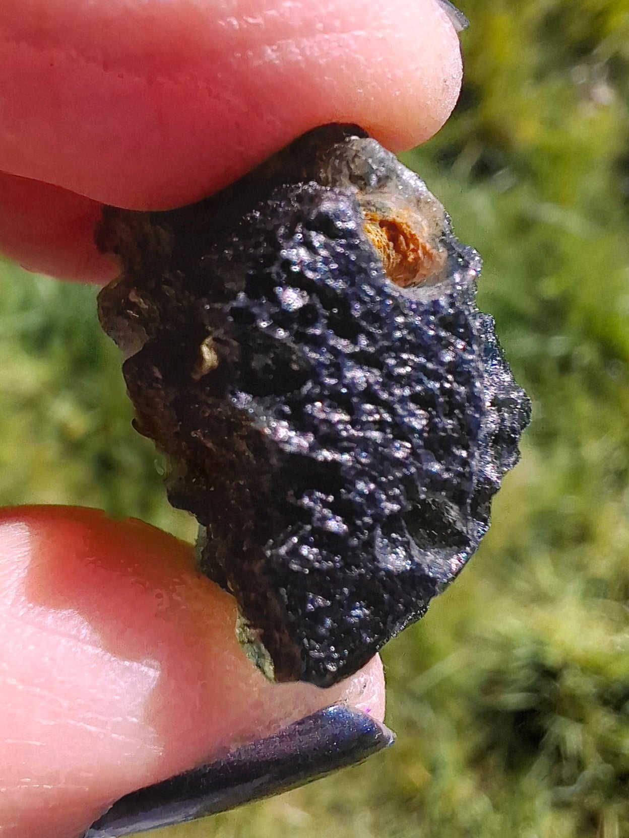 Moldavite Piece, NESMEN, 6.92g, Tektite (Ref: 1375)