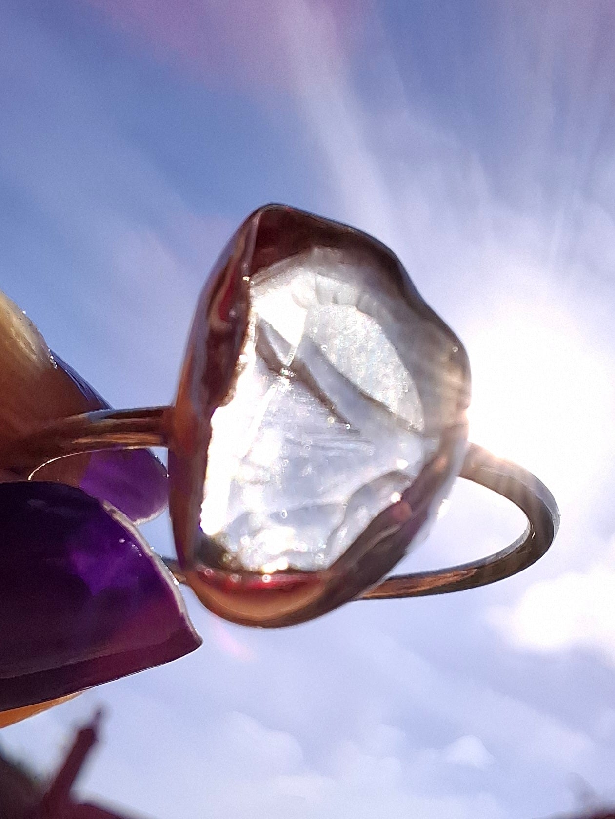 Libyan Desert Glass Ring, size large W, 925 Silver, Tektite (Ref: LR63)