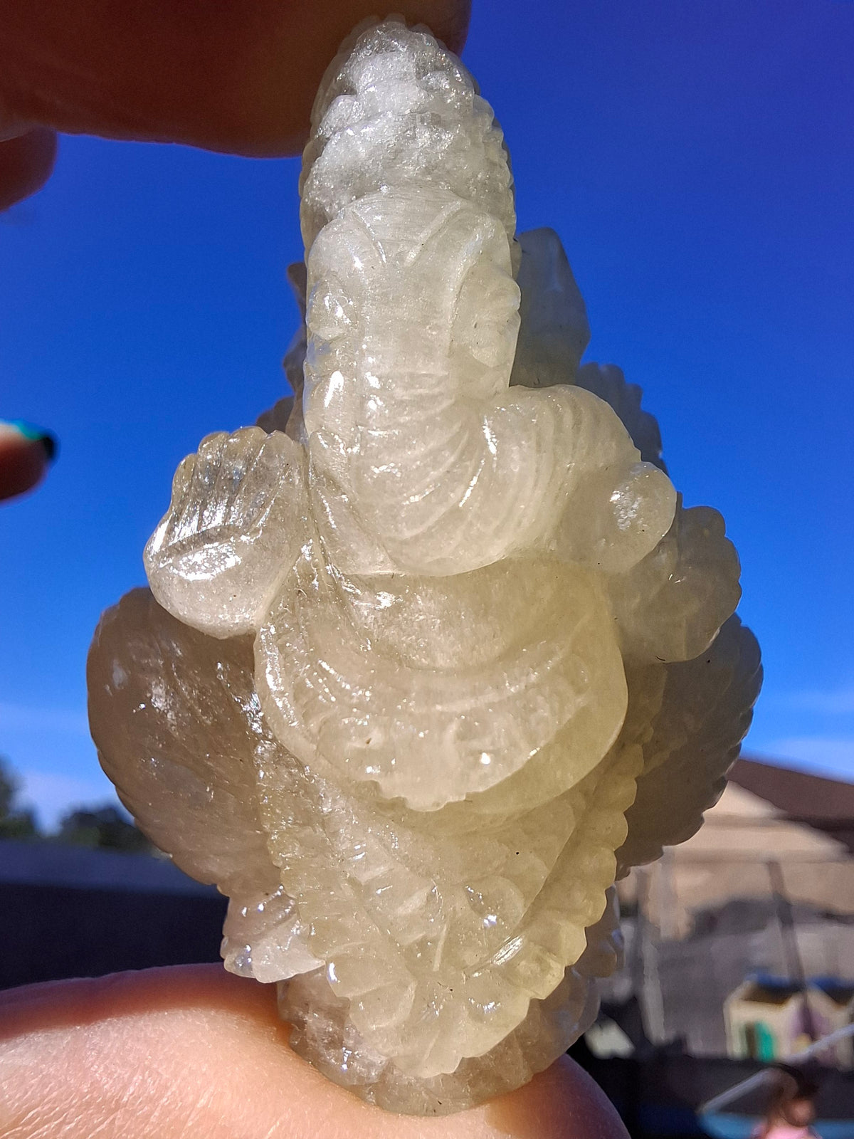 Libyan Desert Glass GANESHA craving, 31.21g, Tektite (Ref: Ganesha2)