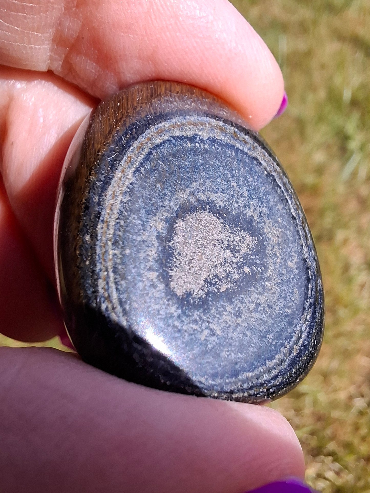 Blue Tigers Eye, Tumble Stone, Crystal (Ref: T19)