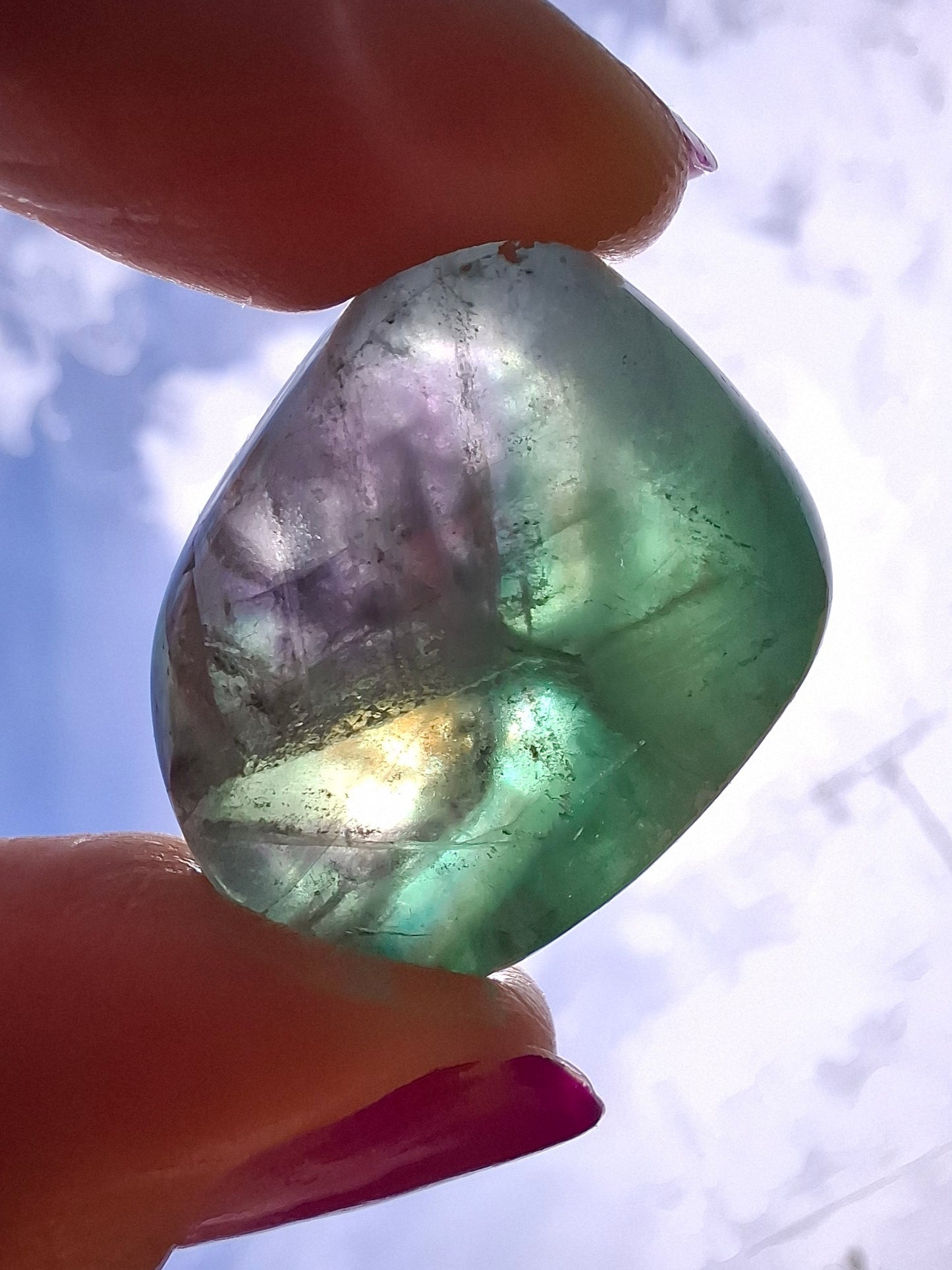 Fluorite, Tumble Stone, Crystal (Ref: T57)