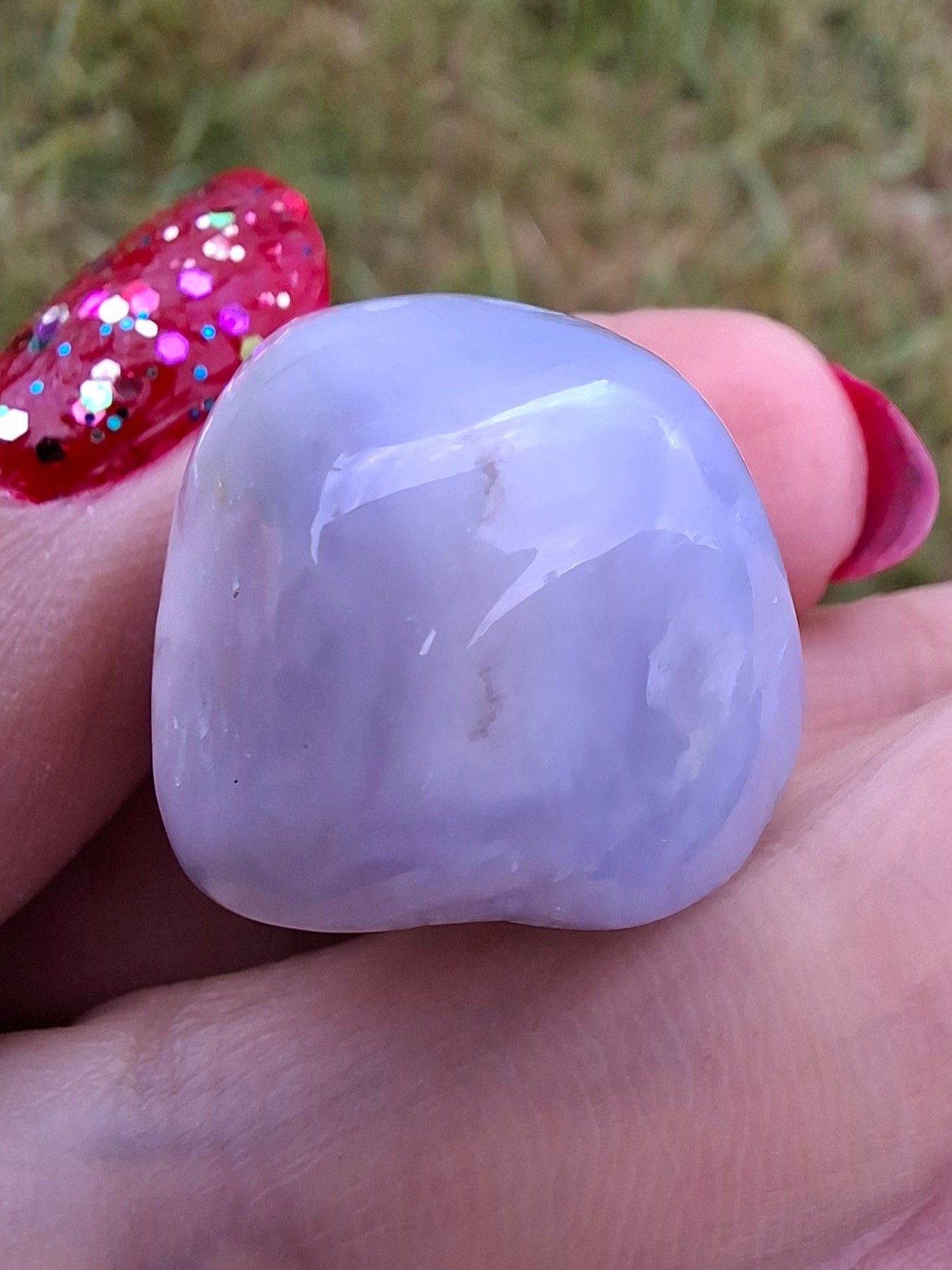 Blue Lace Agate, Tumble Stone, Crystal (Ref: T143)