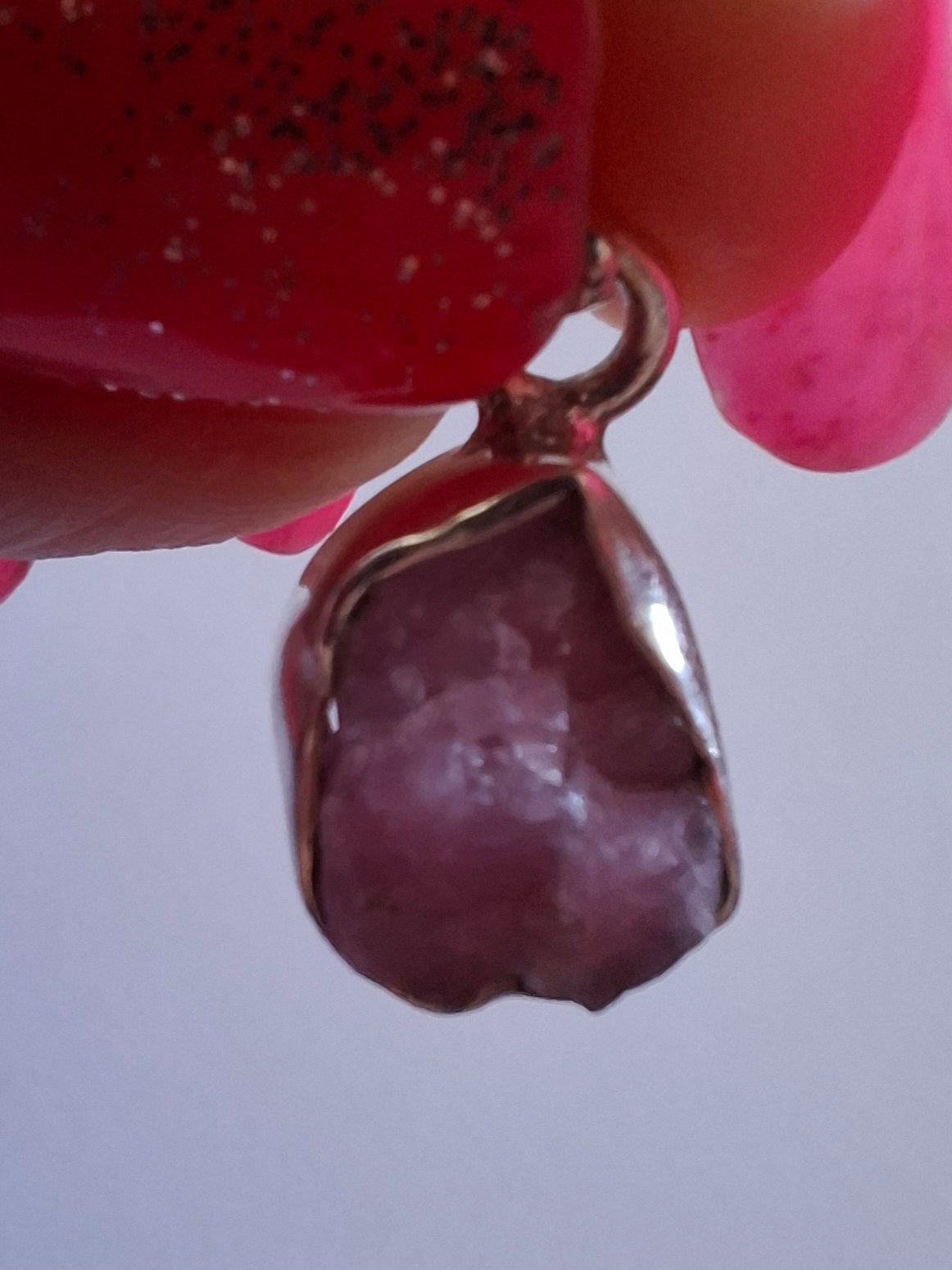 Pink Tourmaline Pendant, 925 Silver, Crystal (Ref: PT10)