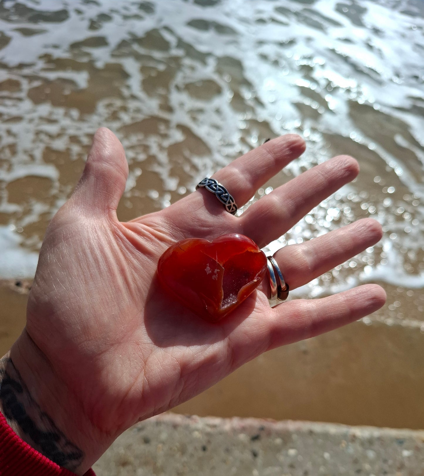 Druzy Carnelian Heart, Crystal (Ref:DCH2)