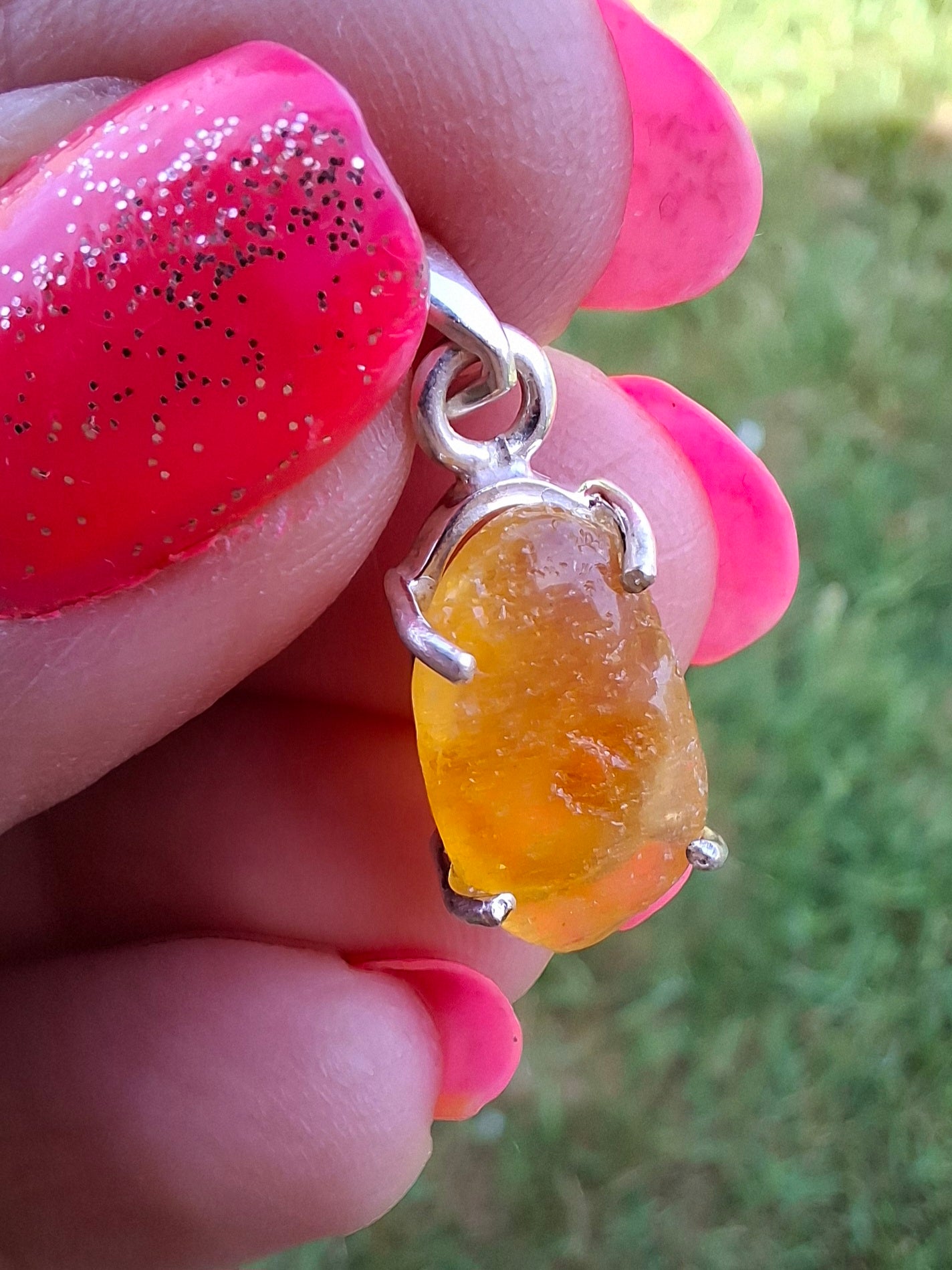 Baltic Amber Pendant, 925 Silver, Fossil (Ref: AP23)