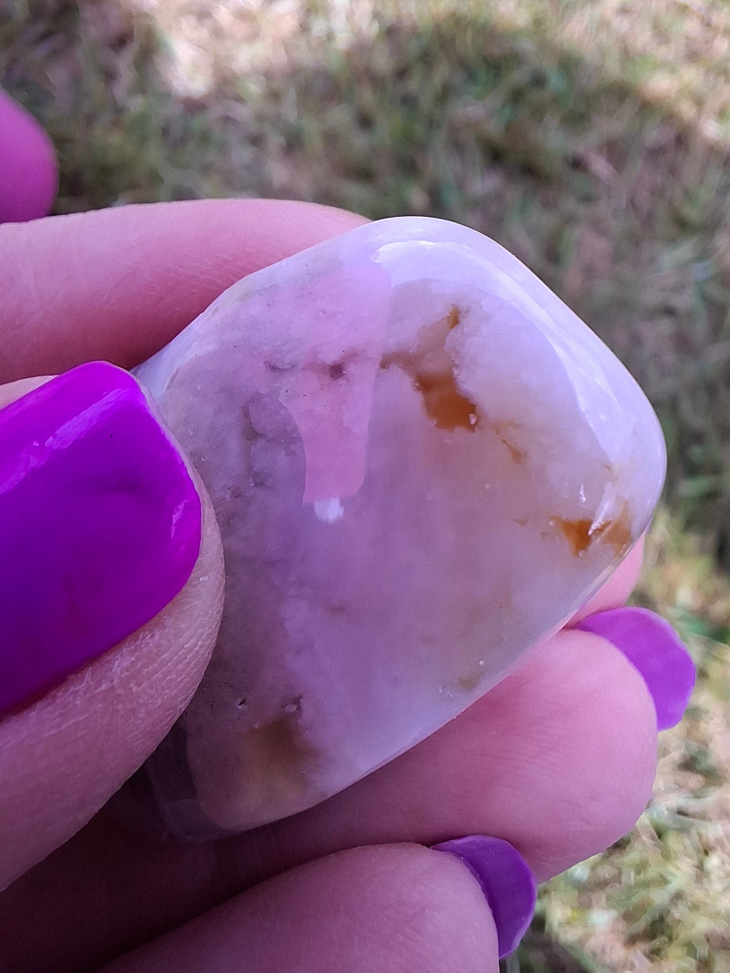 Flower Agate, Tumble Stone, Crystal (Ref: T77)
