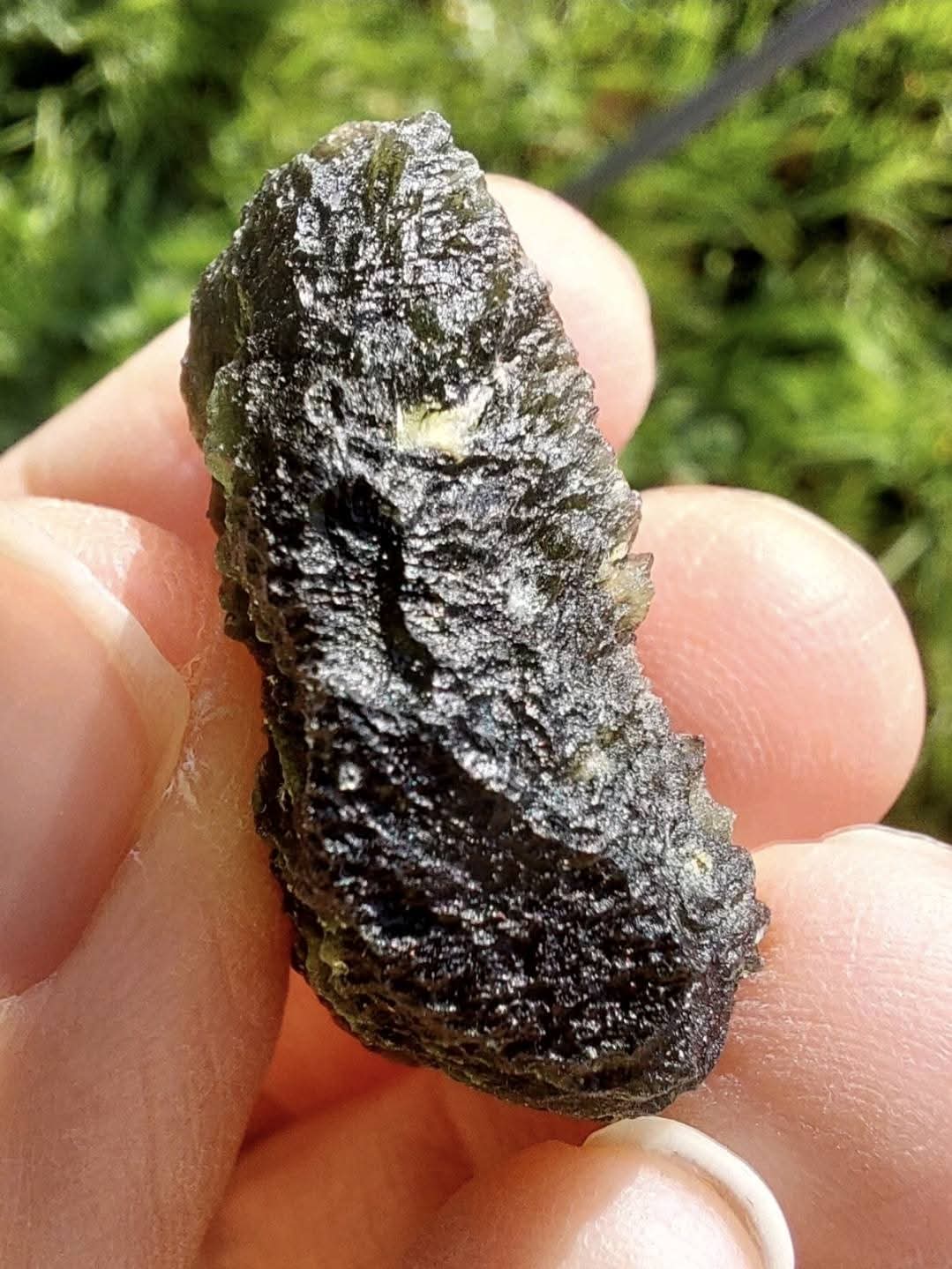 Moldavite Piece, CHLUM, 12.82g, Tektite (Ref: 1046)