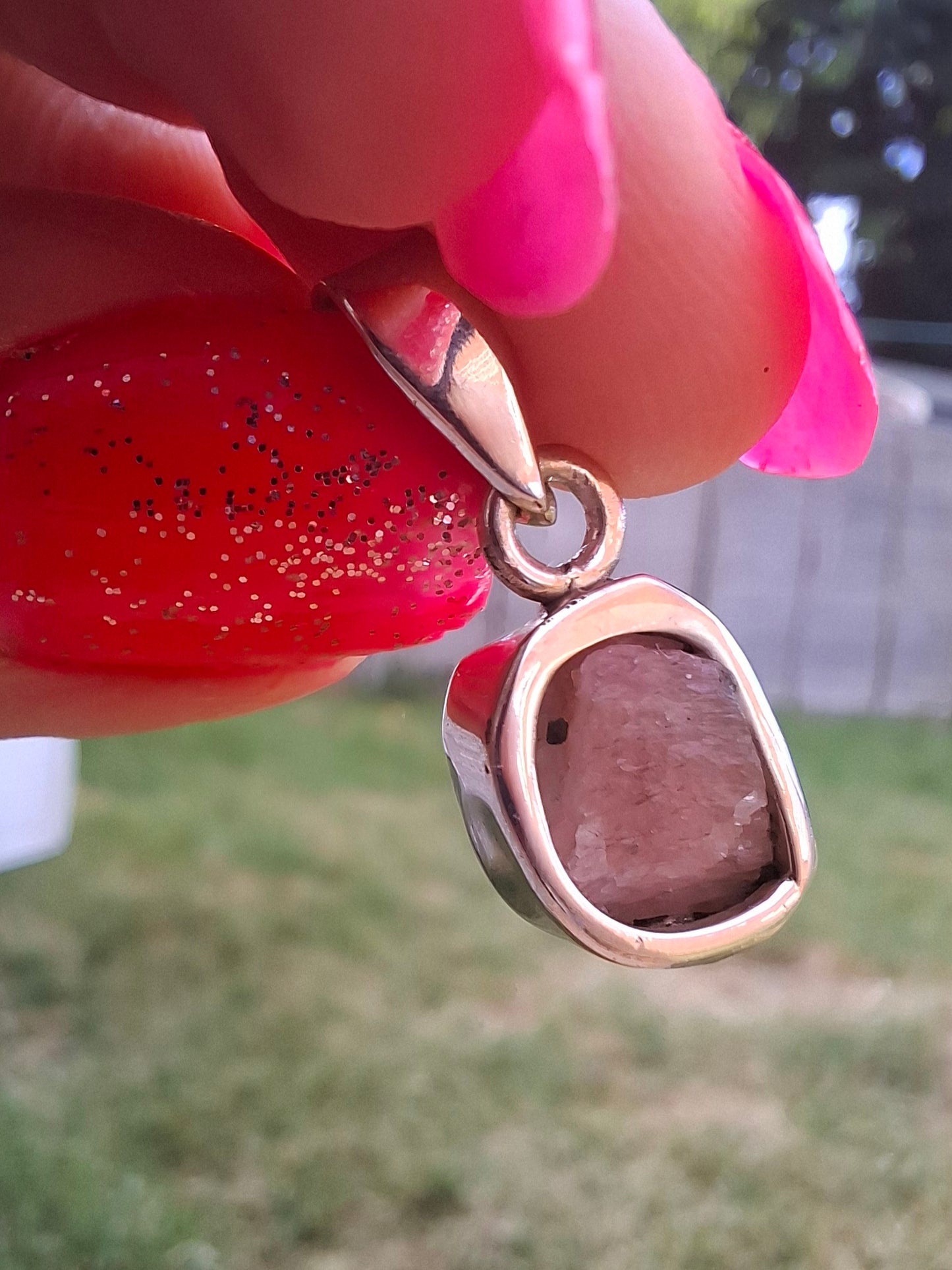 Pink Tourmaline Pendant, 925 Silver, Crystal (Ref: PT82)