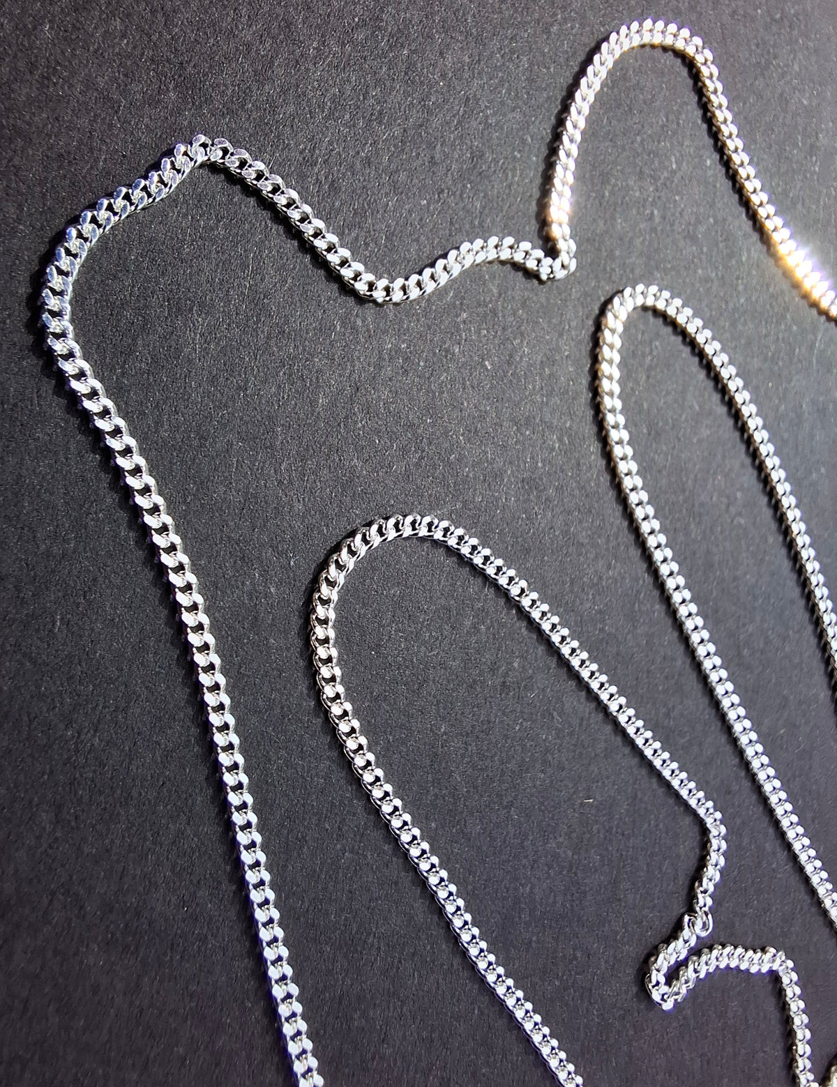 Curb Diamond cut, 1.2mm, 18 inch, 925 Silver CHAIN (Ref: chain-5)