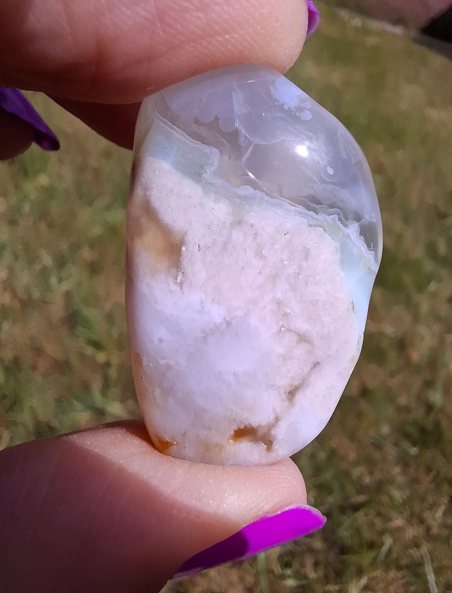 Flower Agate, Tumble Stone, Crystal (Ref: T77)