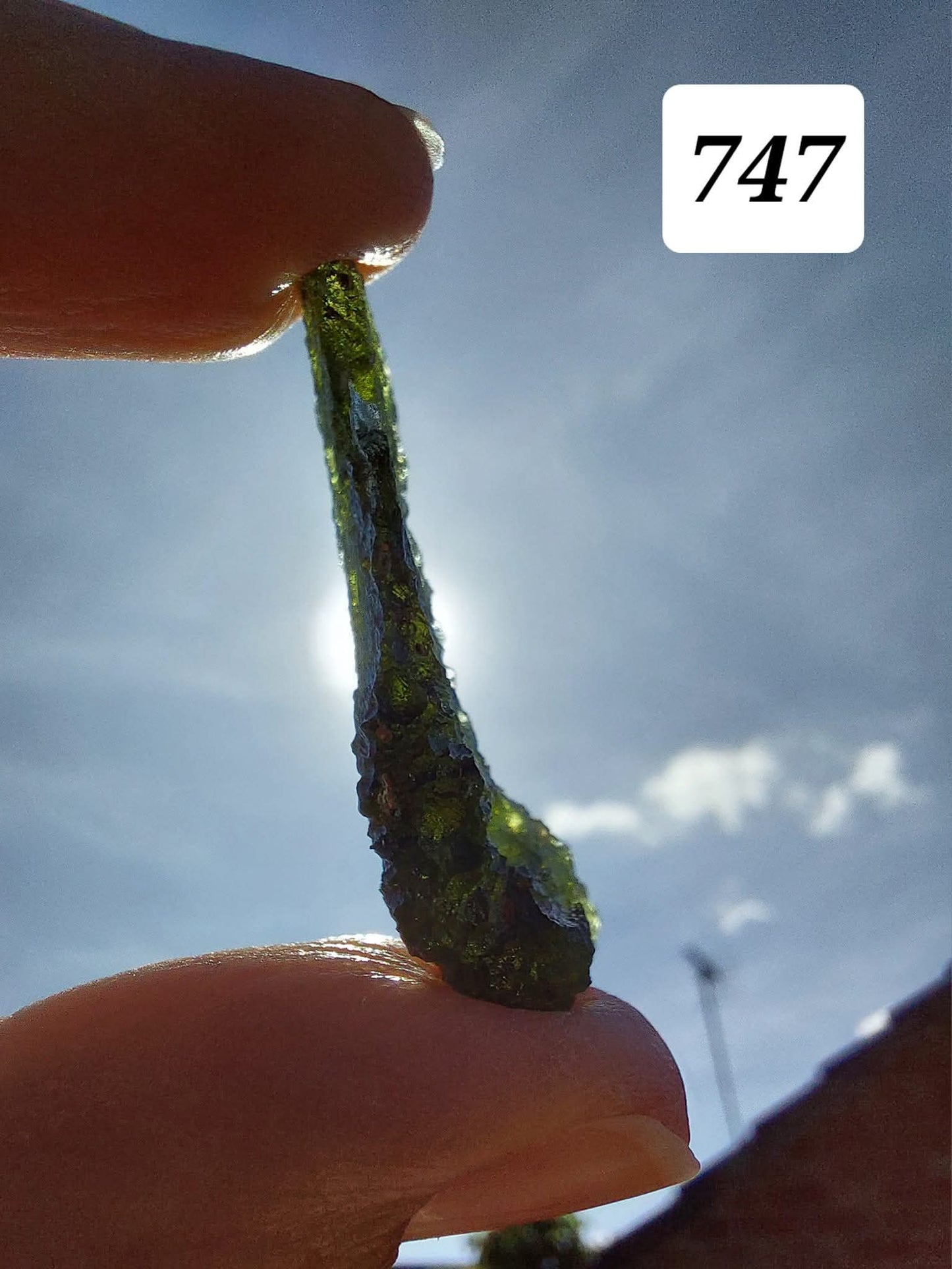 Moldavite Piece, MALY CHLUM, 5.57g, Tektite (Ref: 747)