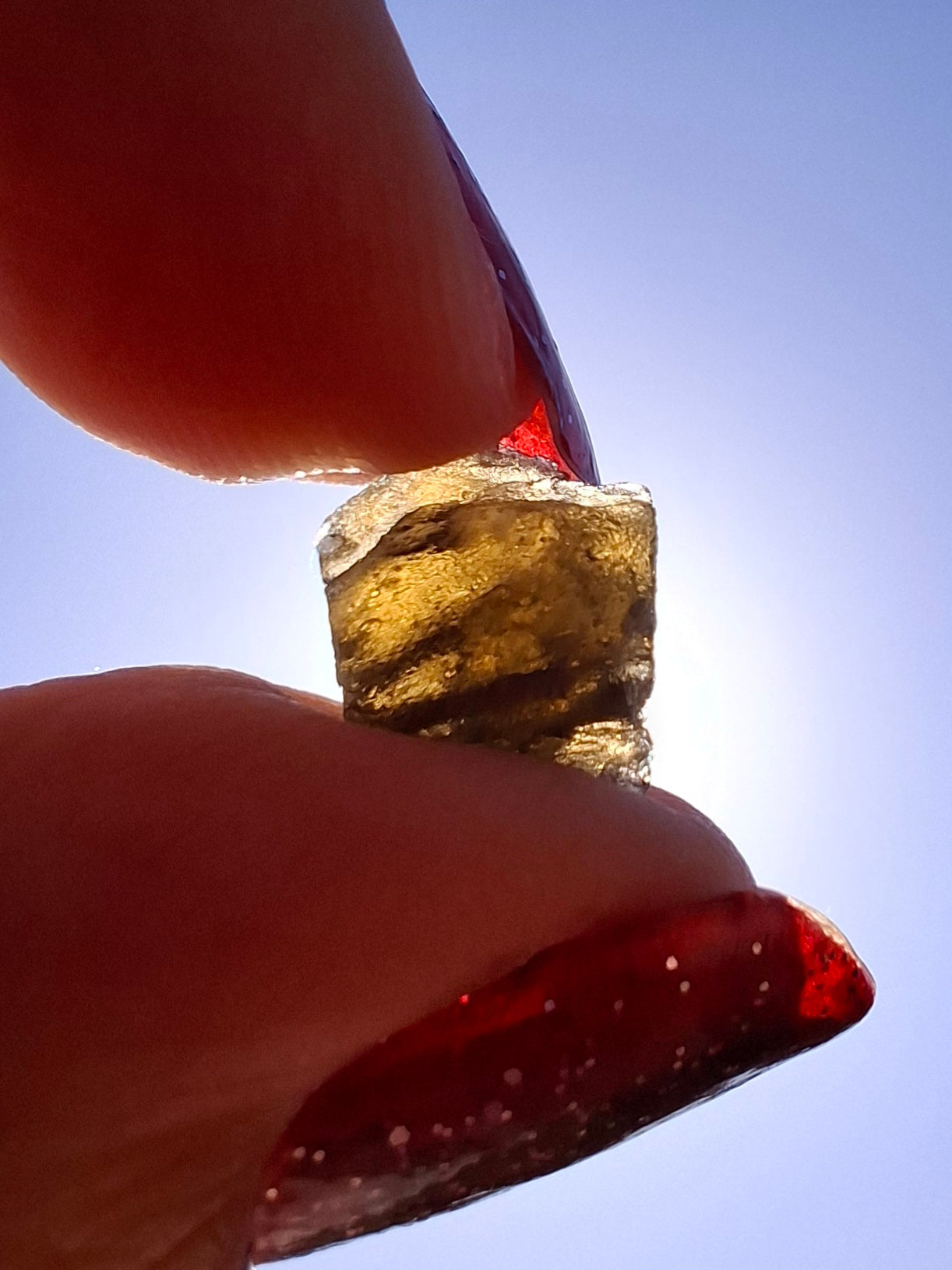 Moldavite Piece, 0.59g, Tektite (Ref: 1472)