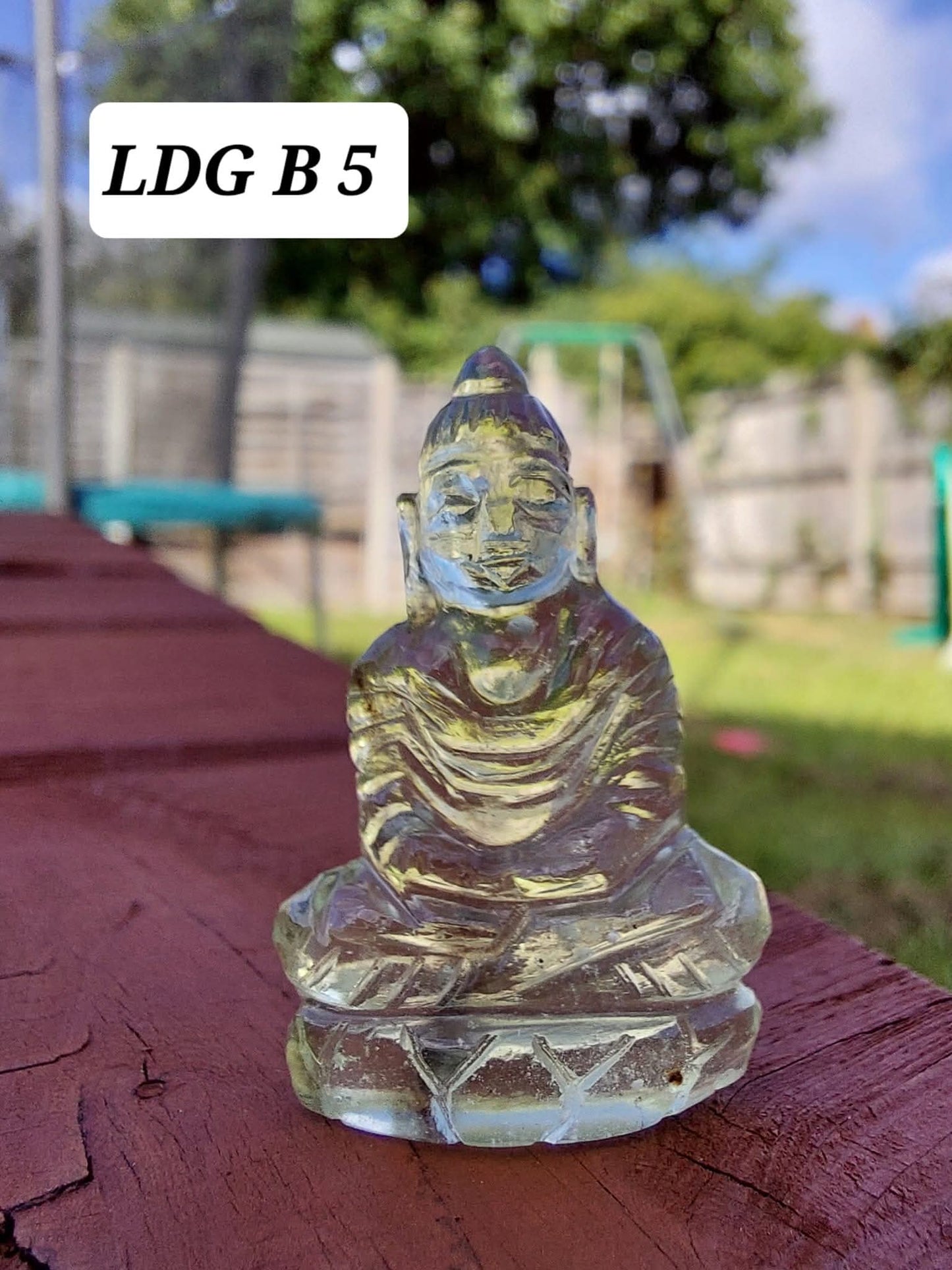Libyan Desert Glass BUDDHA Carving, 4.61g, Tektite (Ref: LDG B5)