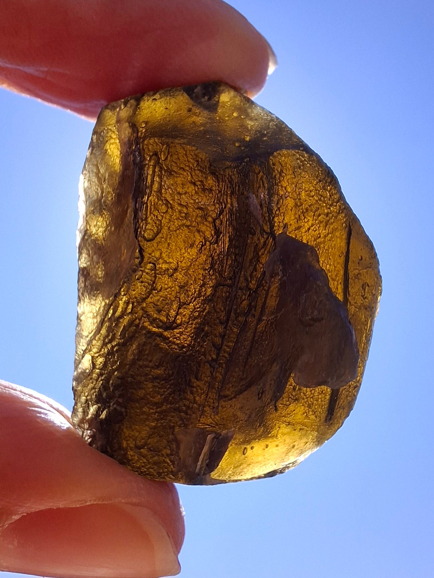 Moldavite Piece, JAKULE, 16.07g, Tektite (Ref: 1179)