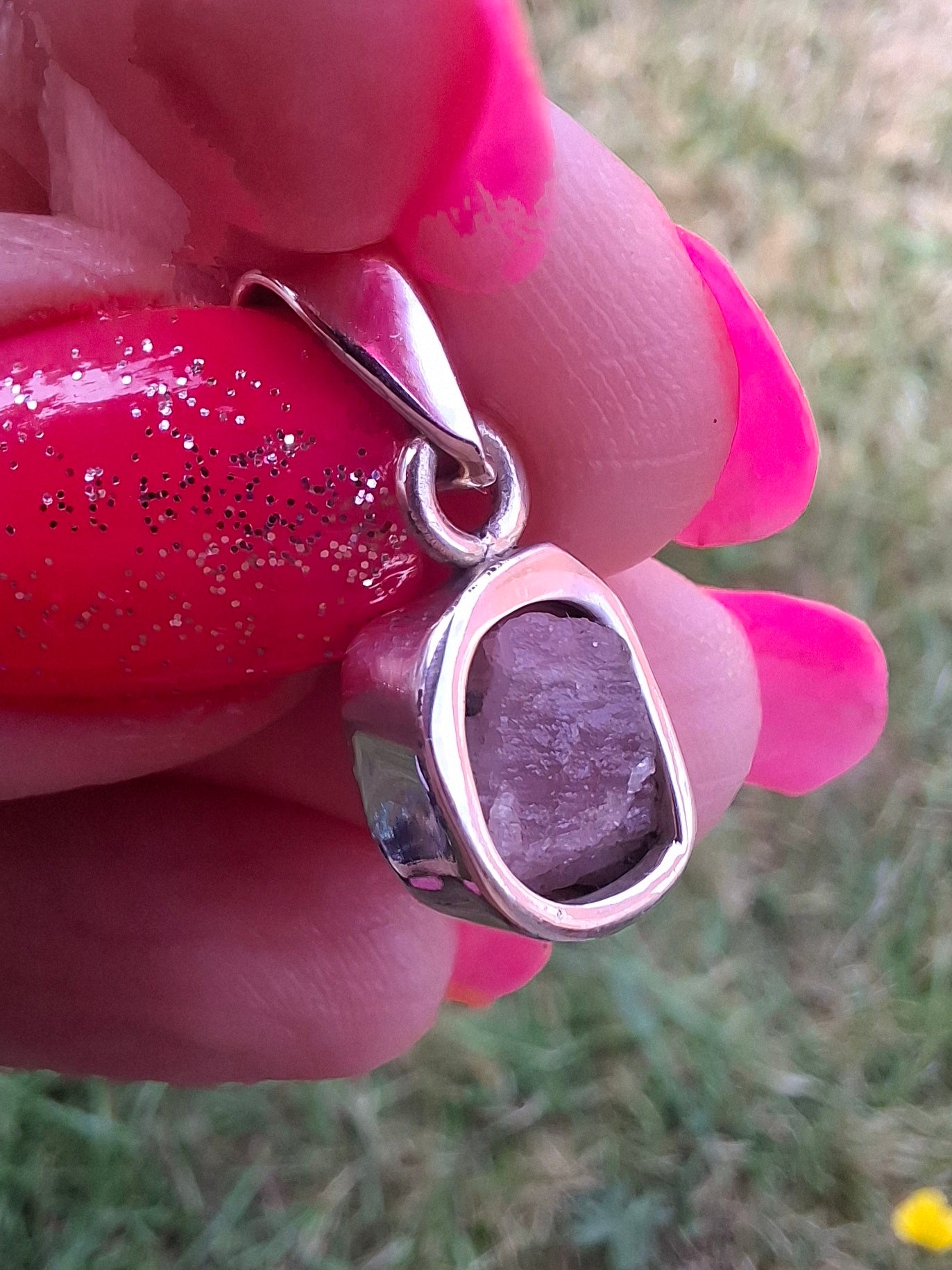 Pink Tourmaline Pendant, 925 Silver, Crystal (Ref: PT82)