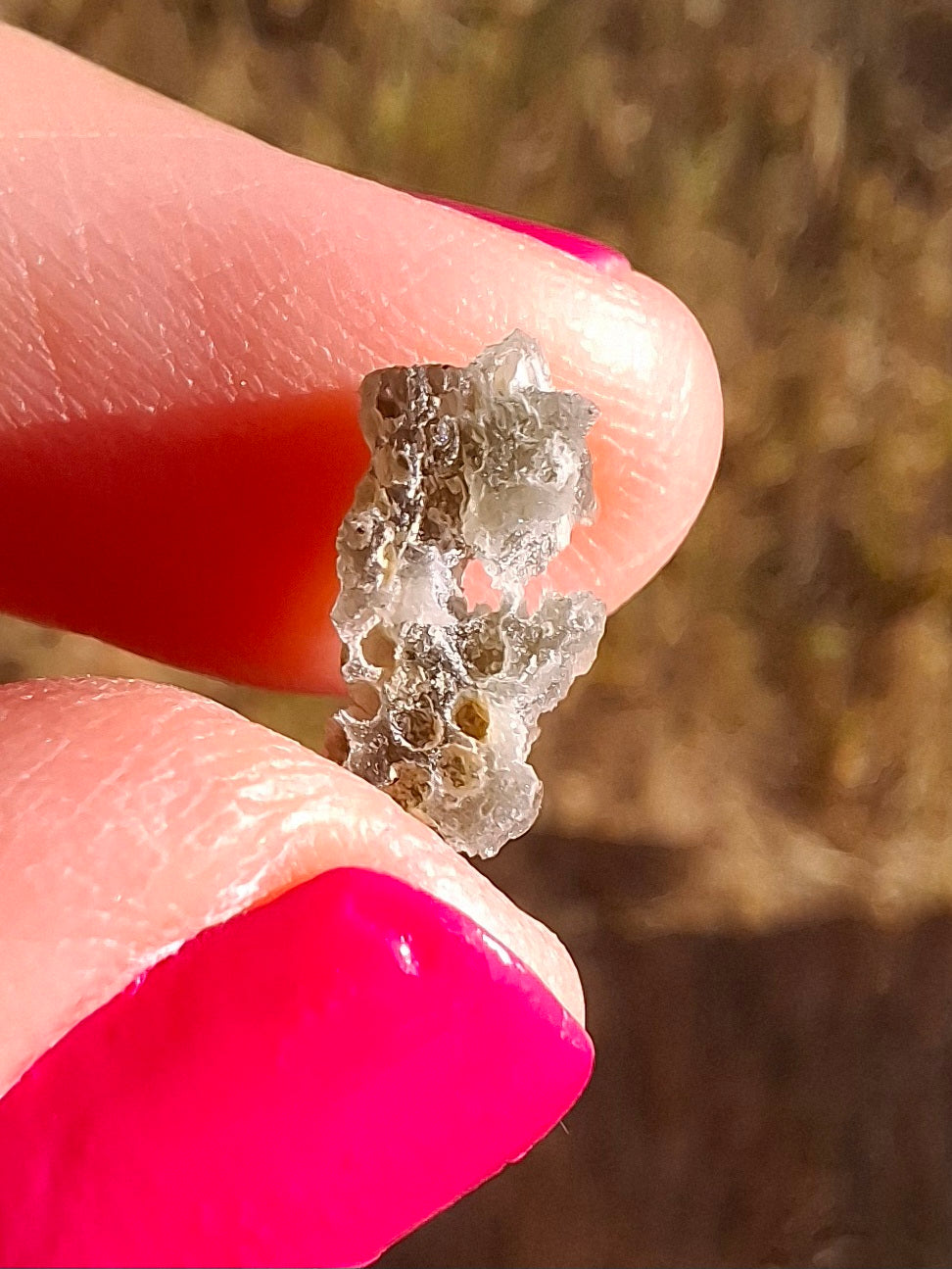 Moldavite Piece, SNOWFLAKE, FROSTED, BRUSNA, Tektite (Ref: 1495)