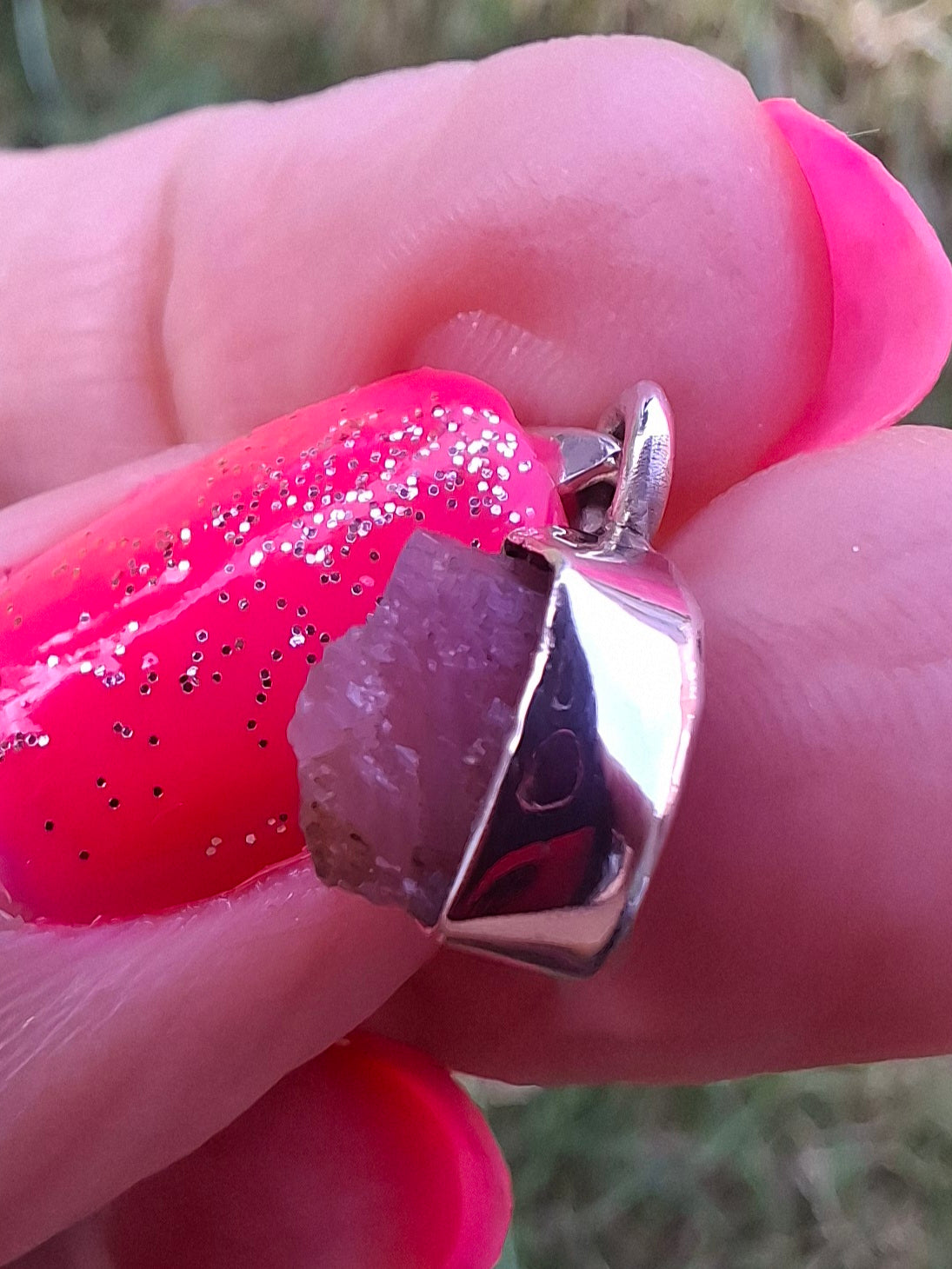 Pink Tourmaline Pendant, 925 Silver, Crystal (Ref: PT79)