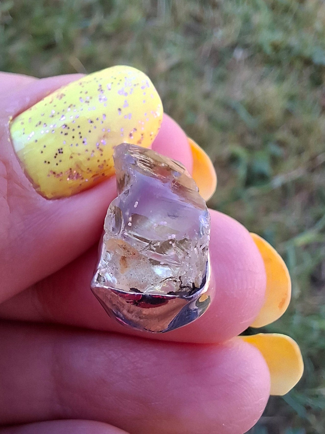 Libyan Desert Glass Pendant, 925 Silver, Tektite (Ref: LP105)
