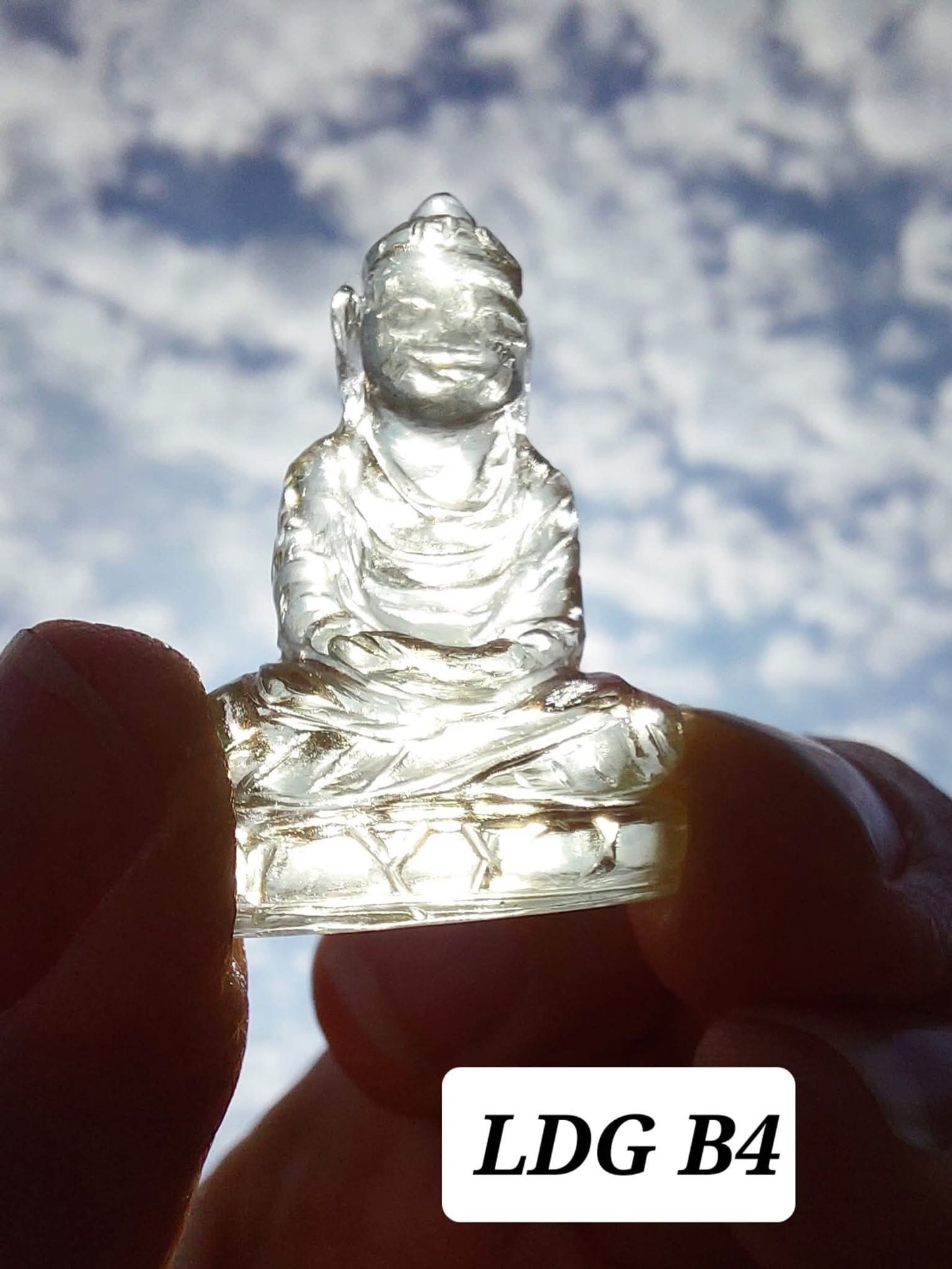 Libyan desert glass BUDDHA Carving, 4.81g, Tektite (LDG B4)