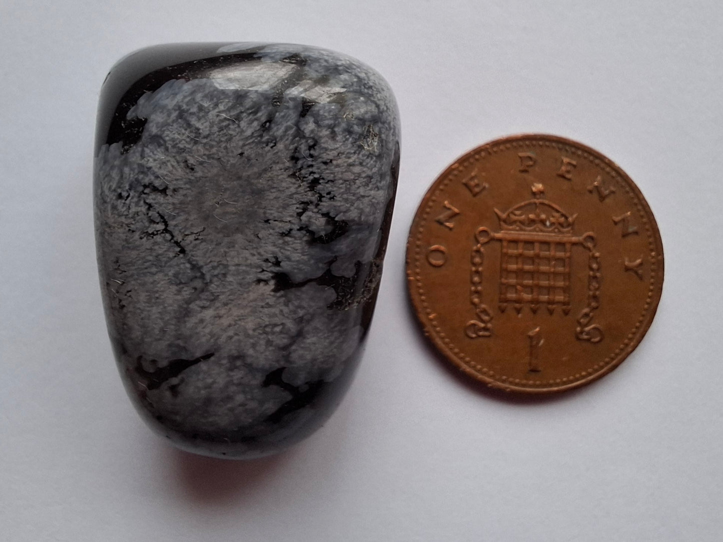 Snowflake Obsidian, Tumble Stone, Crystal (Ref: T97)