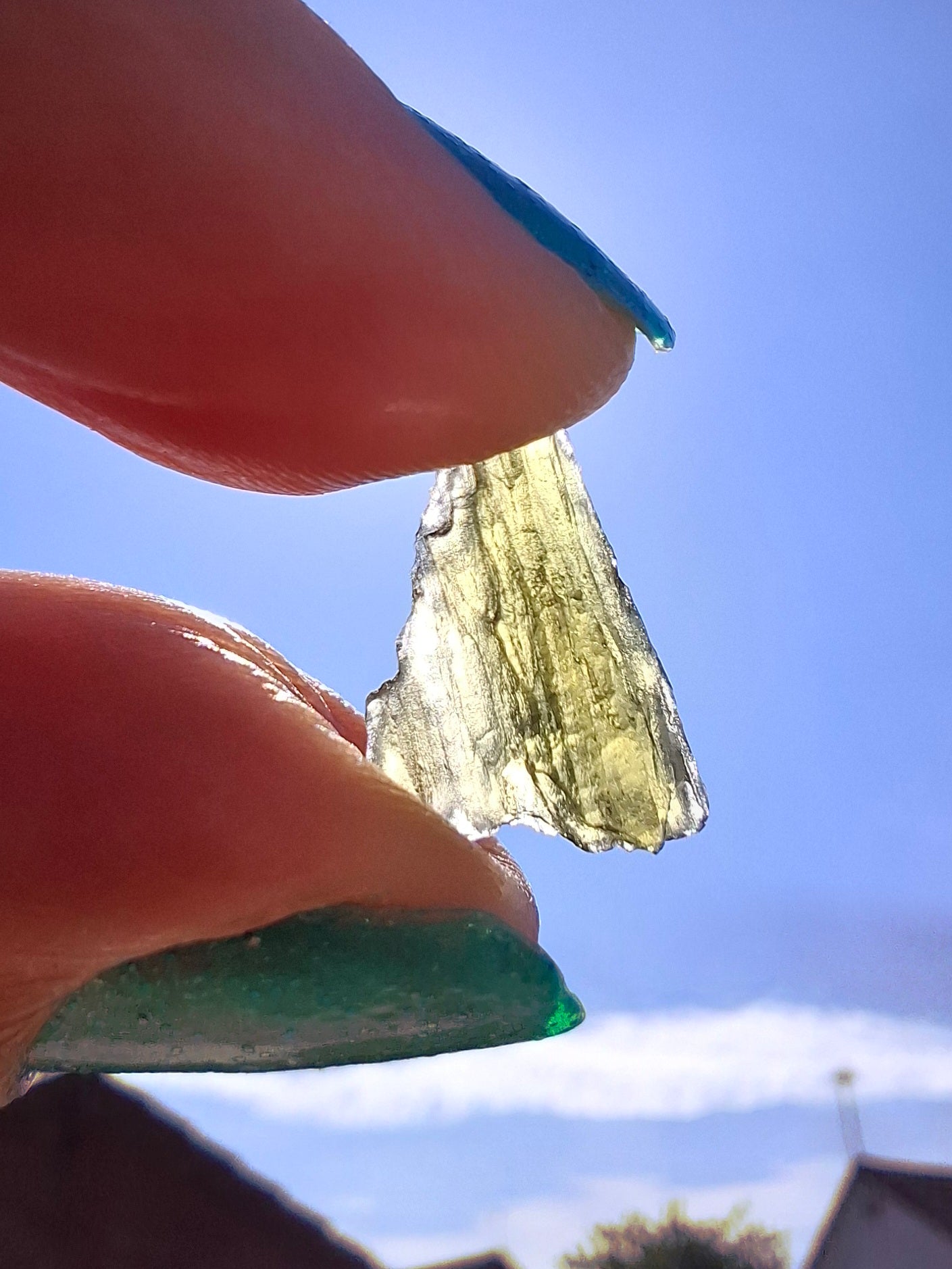 Moldavite Piece, 0.64g, Tektite (Ref: 1424)